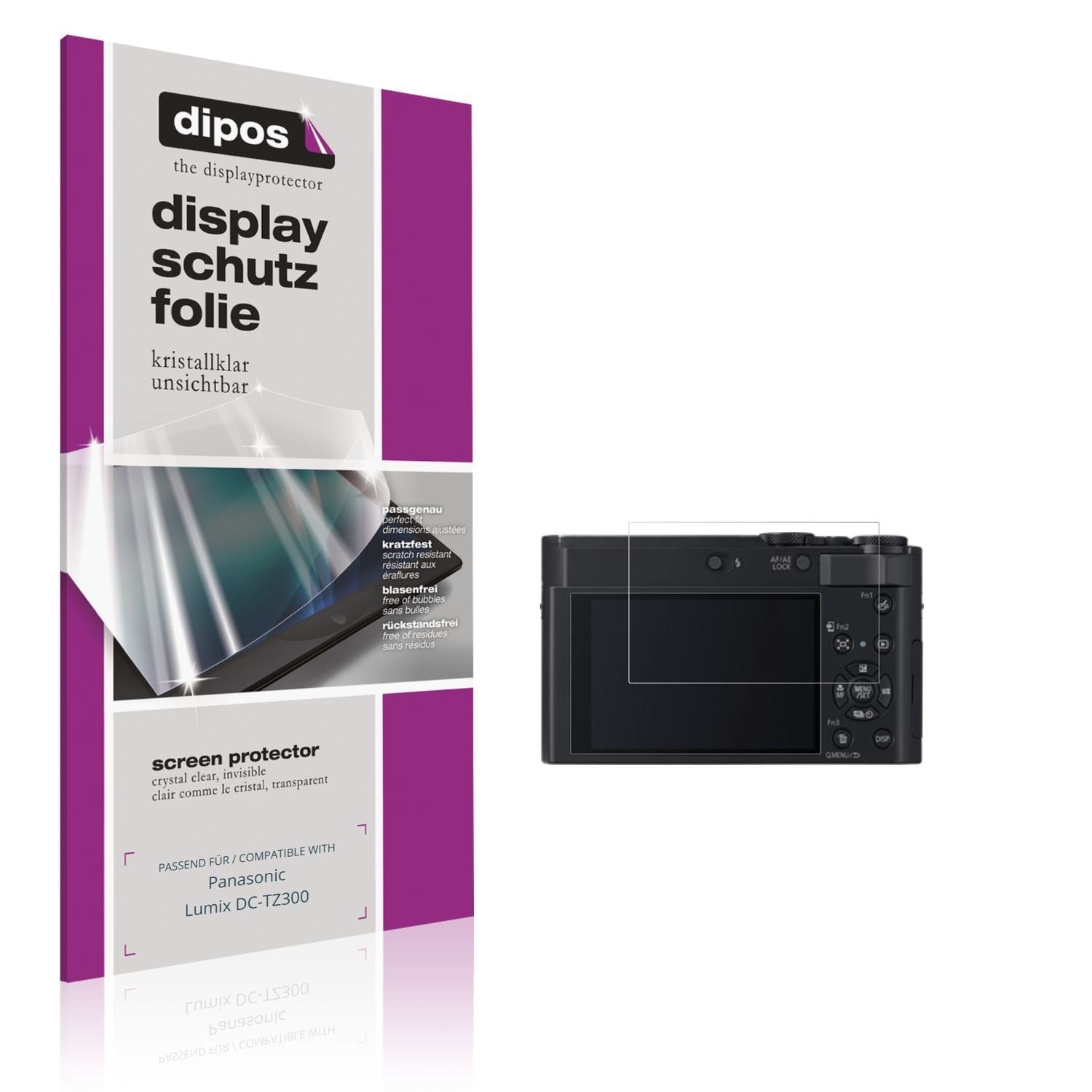 4x Schutzfolie klar für Panasonic Lumix DC-TZ300 D (1)