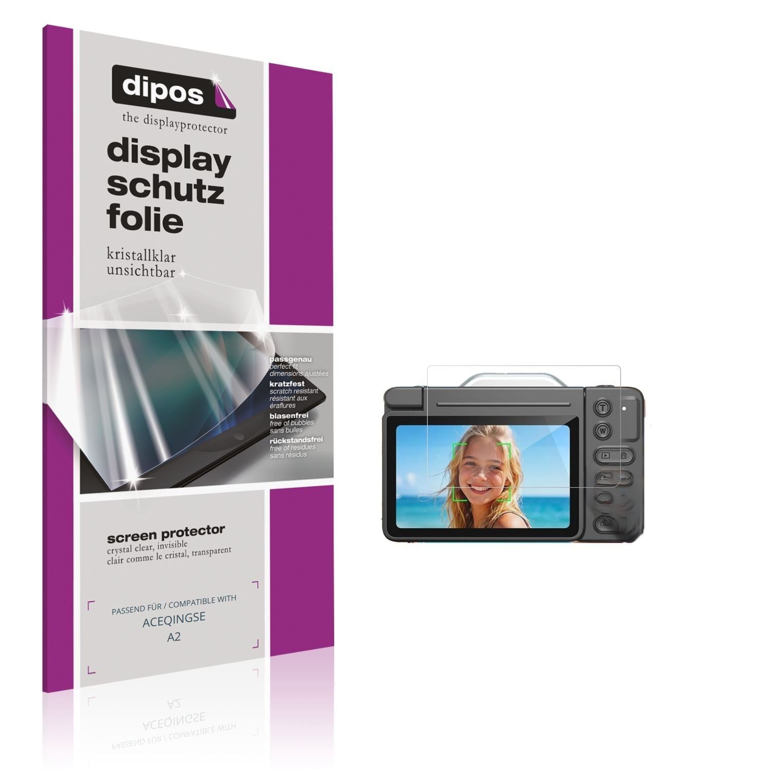 4x Schutzfolie klar für ACEQINGSE A2 Display-Schut (1)