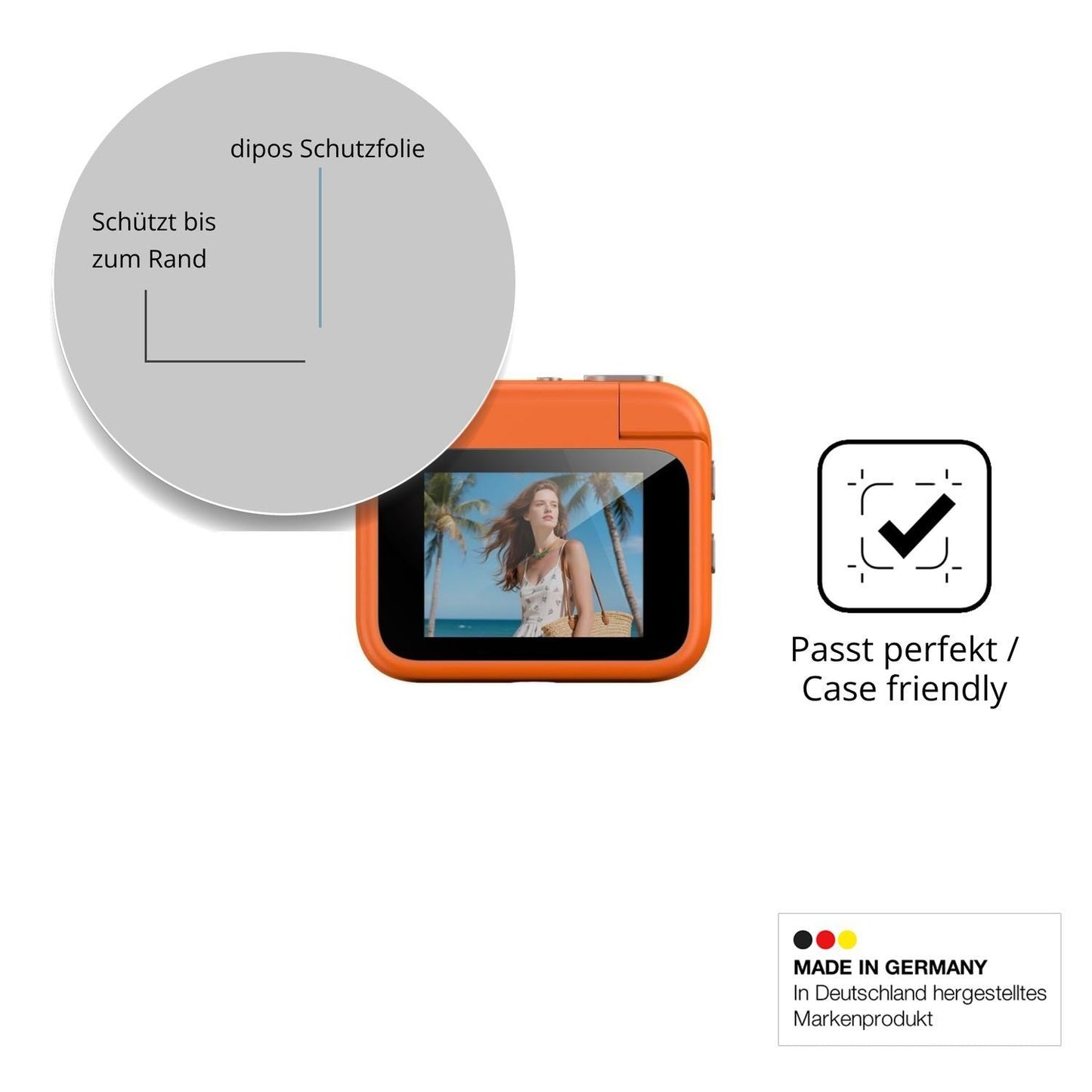2x 9H Schutzfolie für EasyByMall Y360 Action Cam P (6)