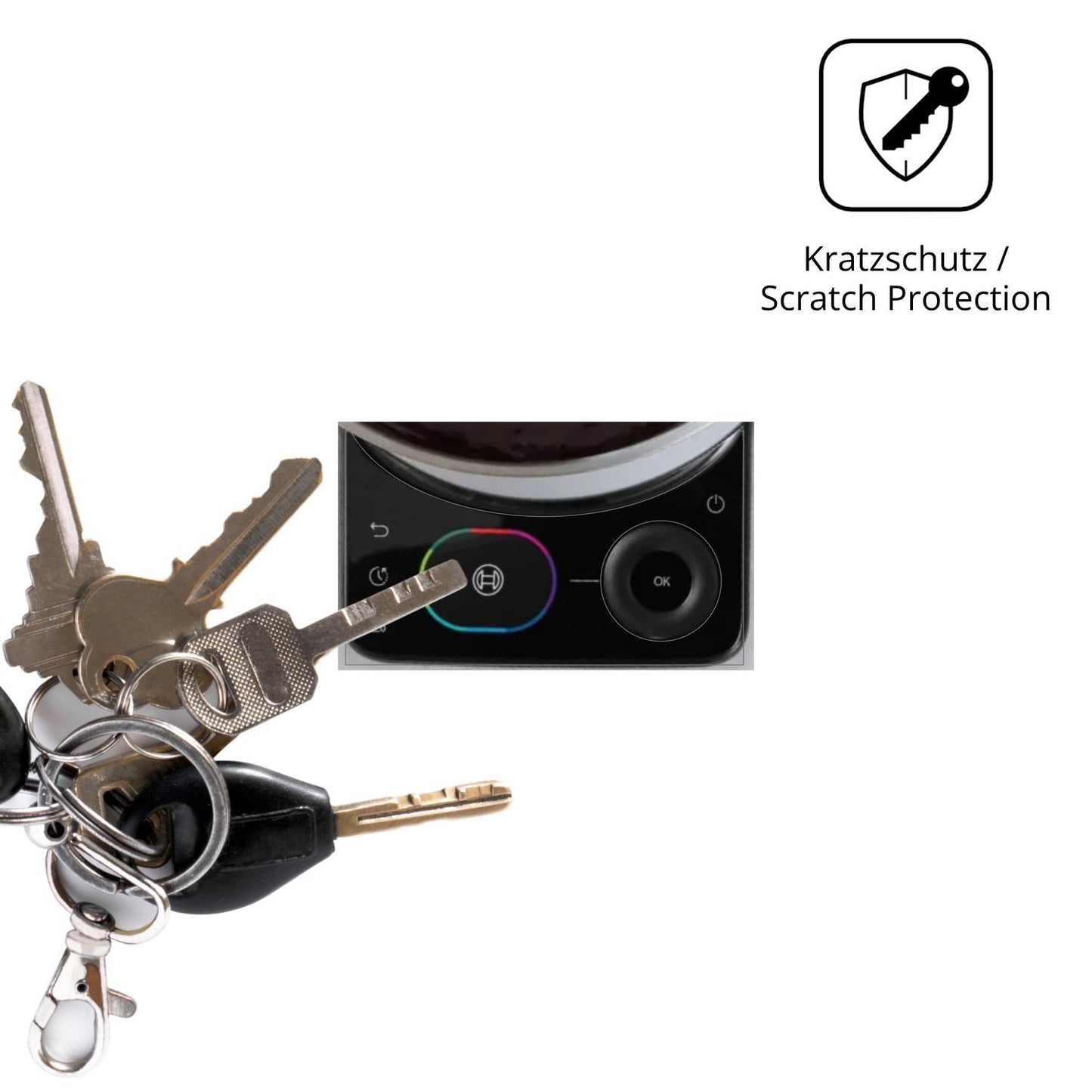 2x Schutzfolie klar für Bosch MUMS8ZS18 Display-Sc (4)
