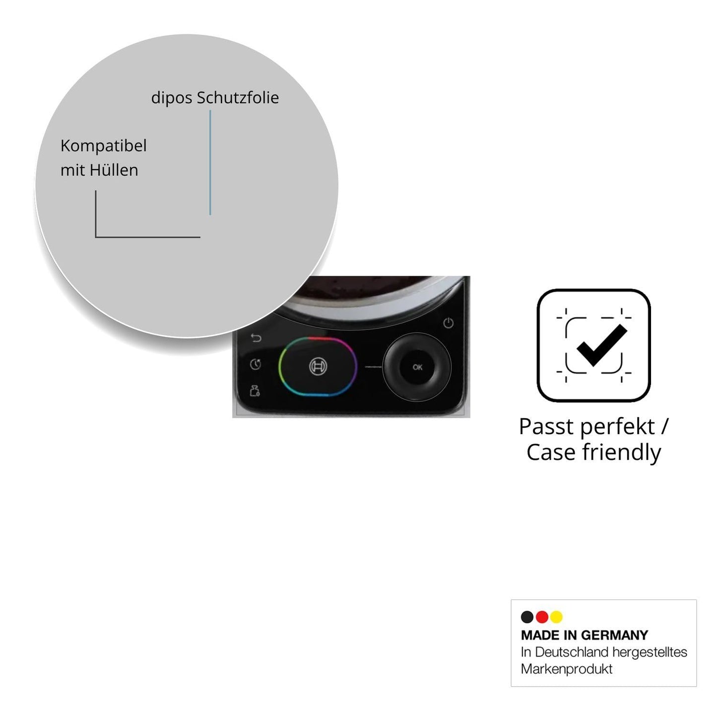 2x Schutzfolie klar für Bosch MUMS8ZS18 Display-Sc (6)