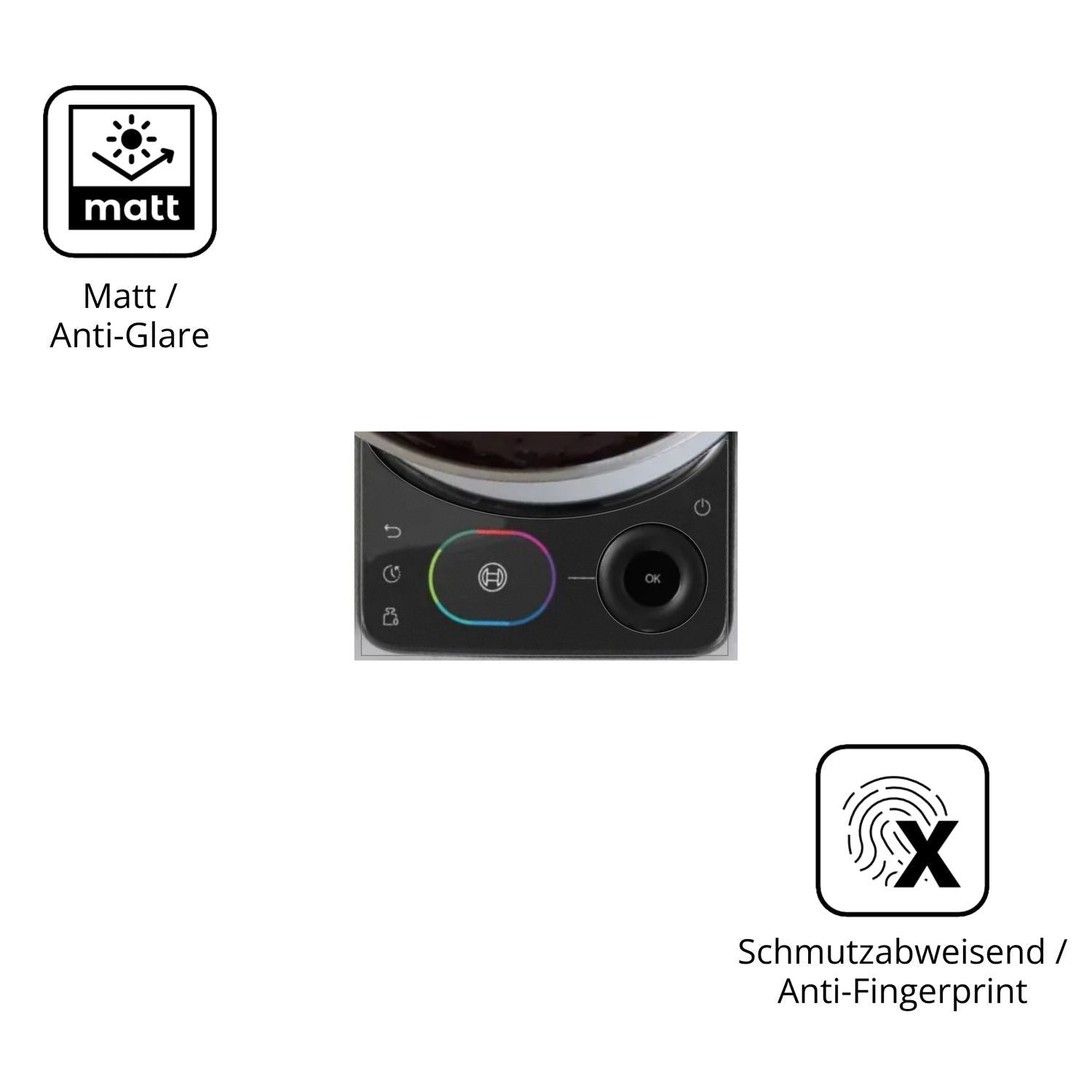 2x Schutzfolie matt für Bosch MUMS8ZS18 Display-Sc (5)
