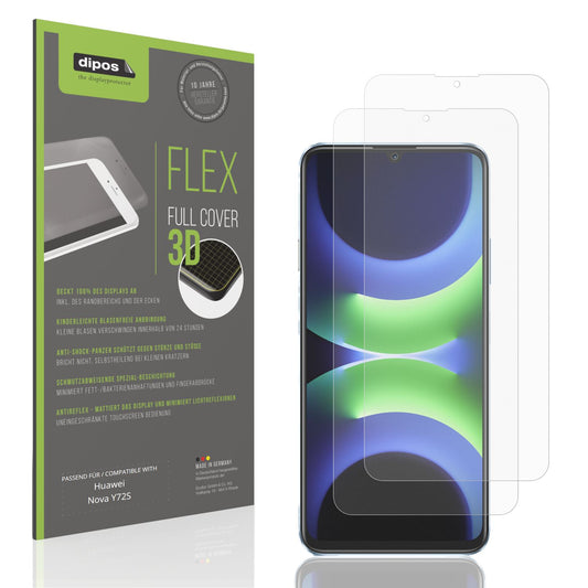 2x Full Cover Schutzfolie matt für Huawei Nova Y72 (1)
