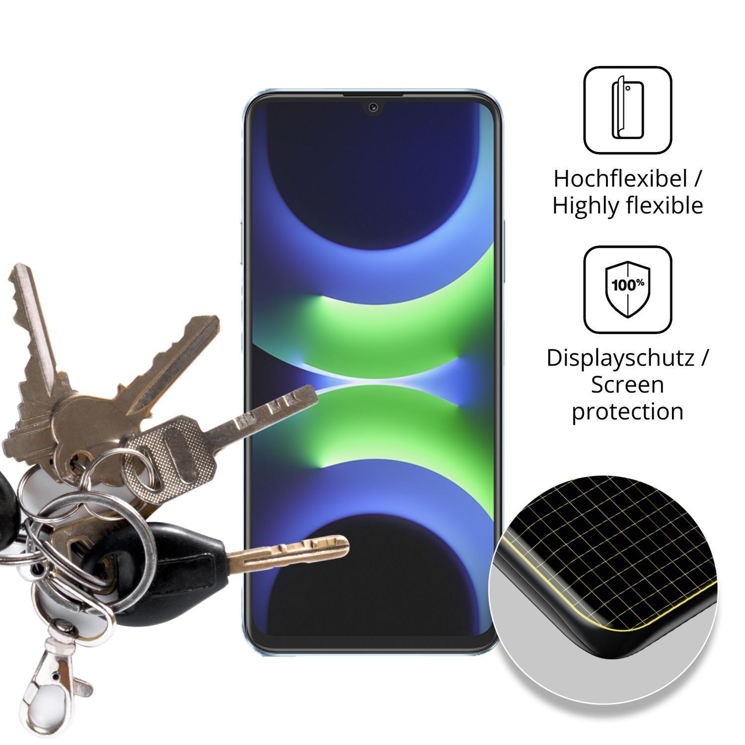 2x Full Cover Schutzfolie matt für Huawei Nova Y72 (3)