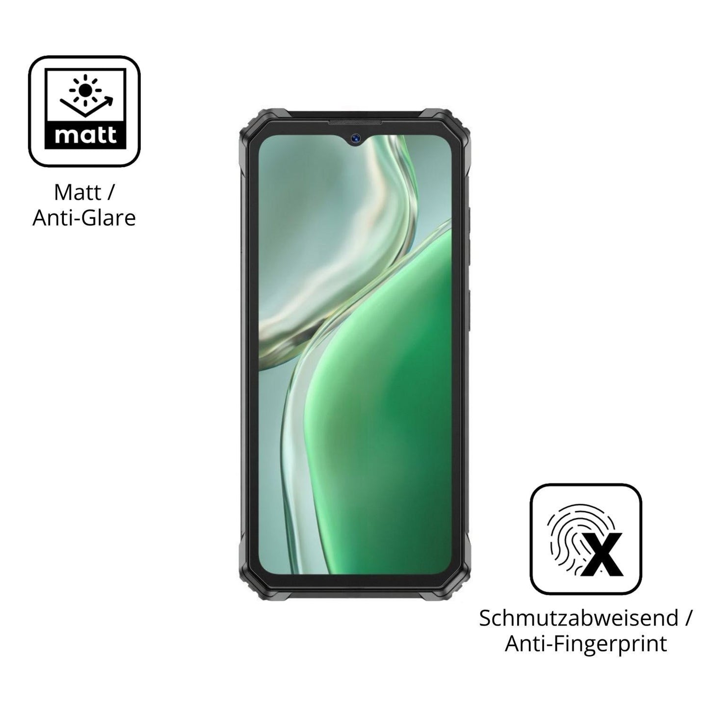 4x Schutzfolie matt für Oukitel G7 Display-Schutzf (5)