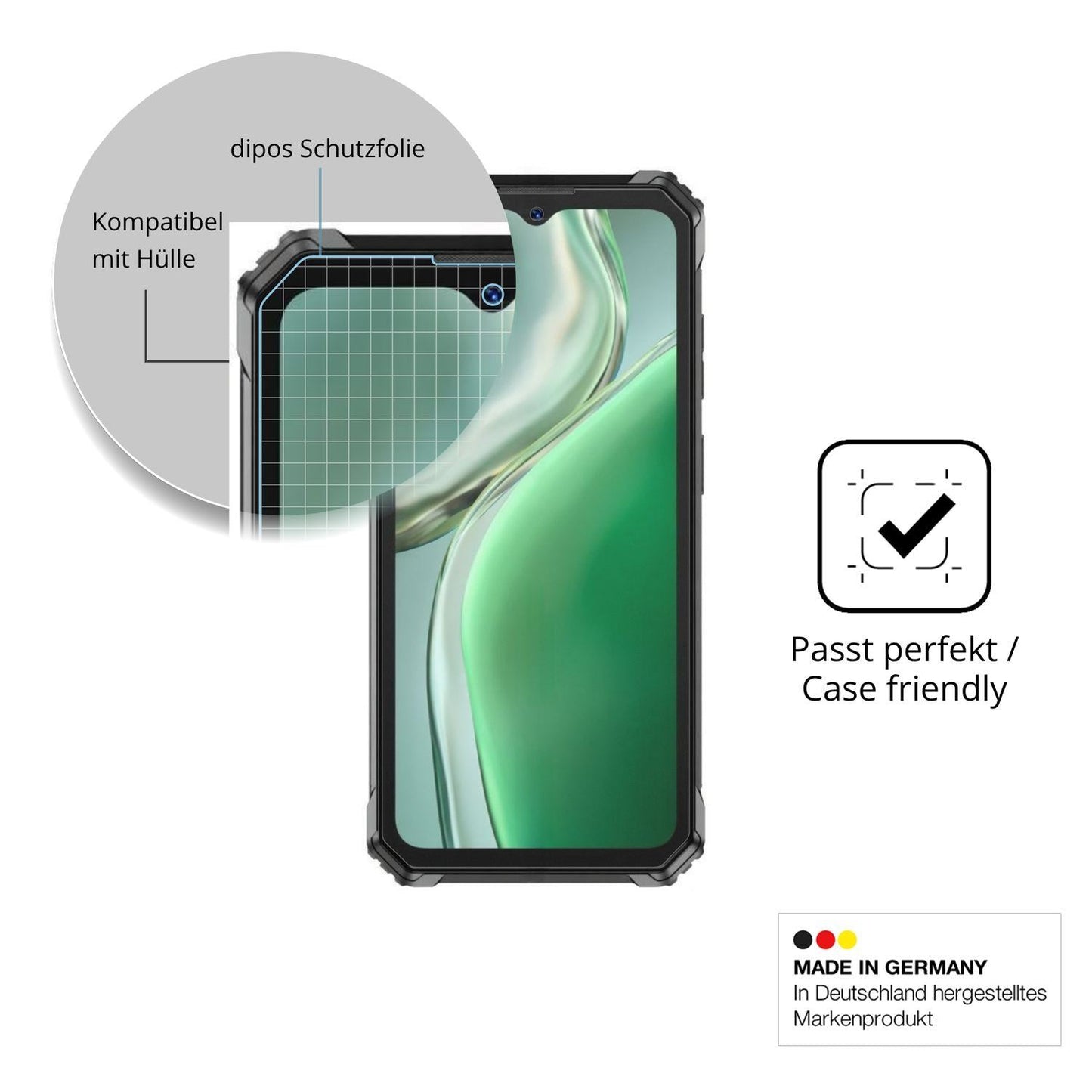 4x Schutzfolie matt für Oukitel G7 Display-Schutzf (6)