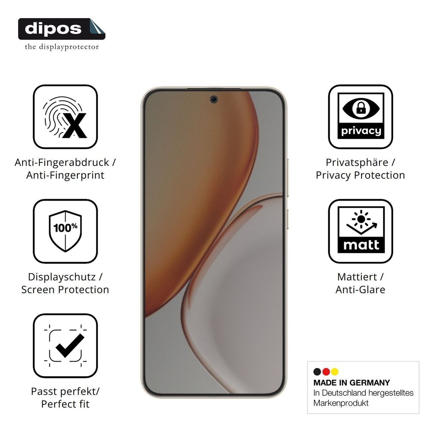 Blickschutzfolie für Honor X70 New matt Schutzfoli (5)