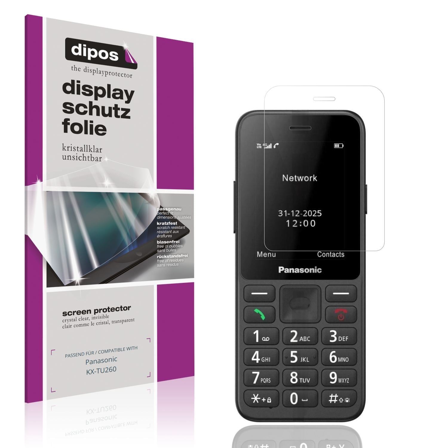 4x Schutzfolie klar für Panasonic KX-TU260 Display (1)