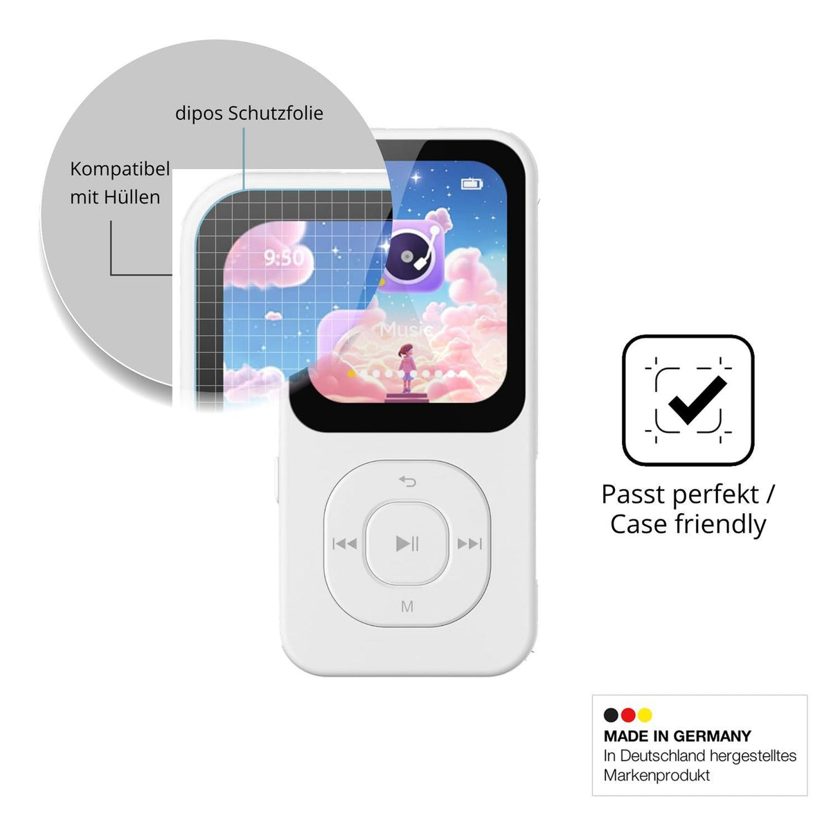 4x Schutzfolie klar für PECSU S2-New MP3-Player Di (6)