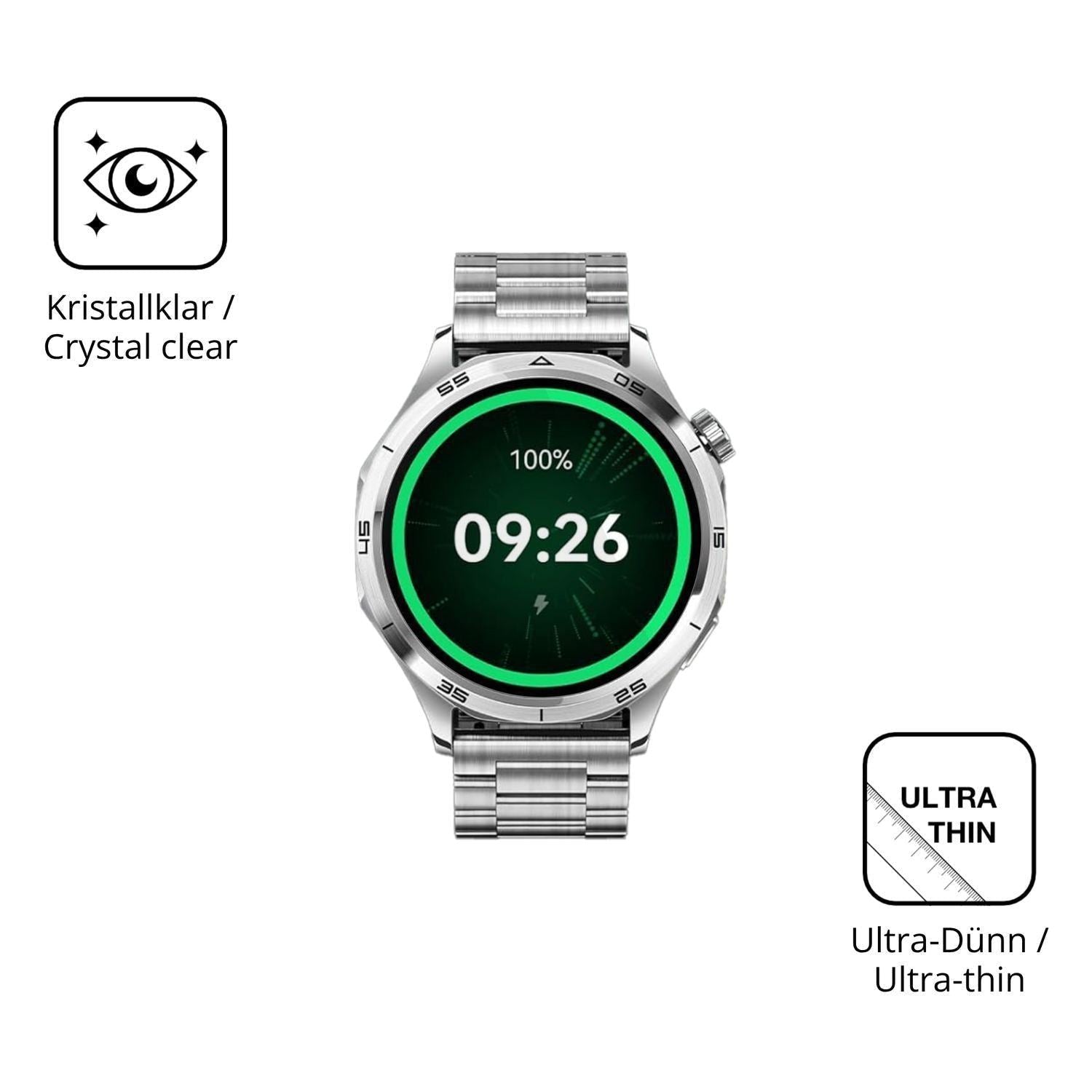 6x Schutzfolie klar für Mibro GT (46mm) Display-Sc (5)