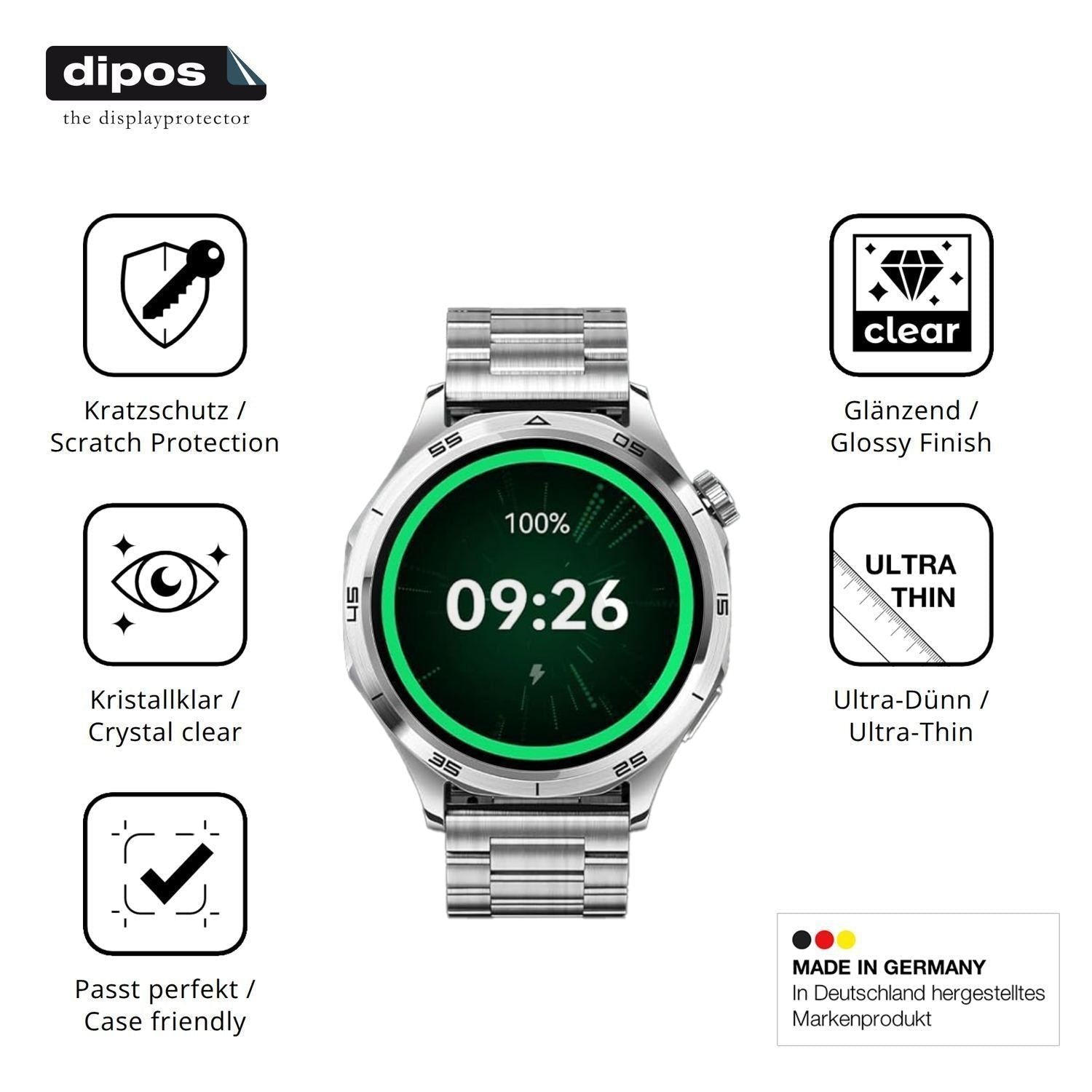 6x Schutzfolie klar für Mibro GT (46mm) Display-Sc (7)