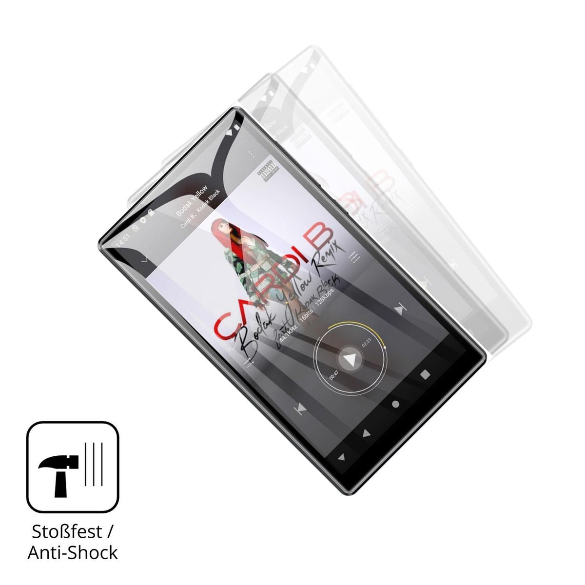 2x 3D Full Cover Schutzfolie für Diofox M10 MP3-Pl (4)