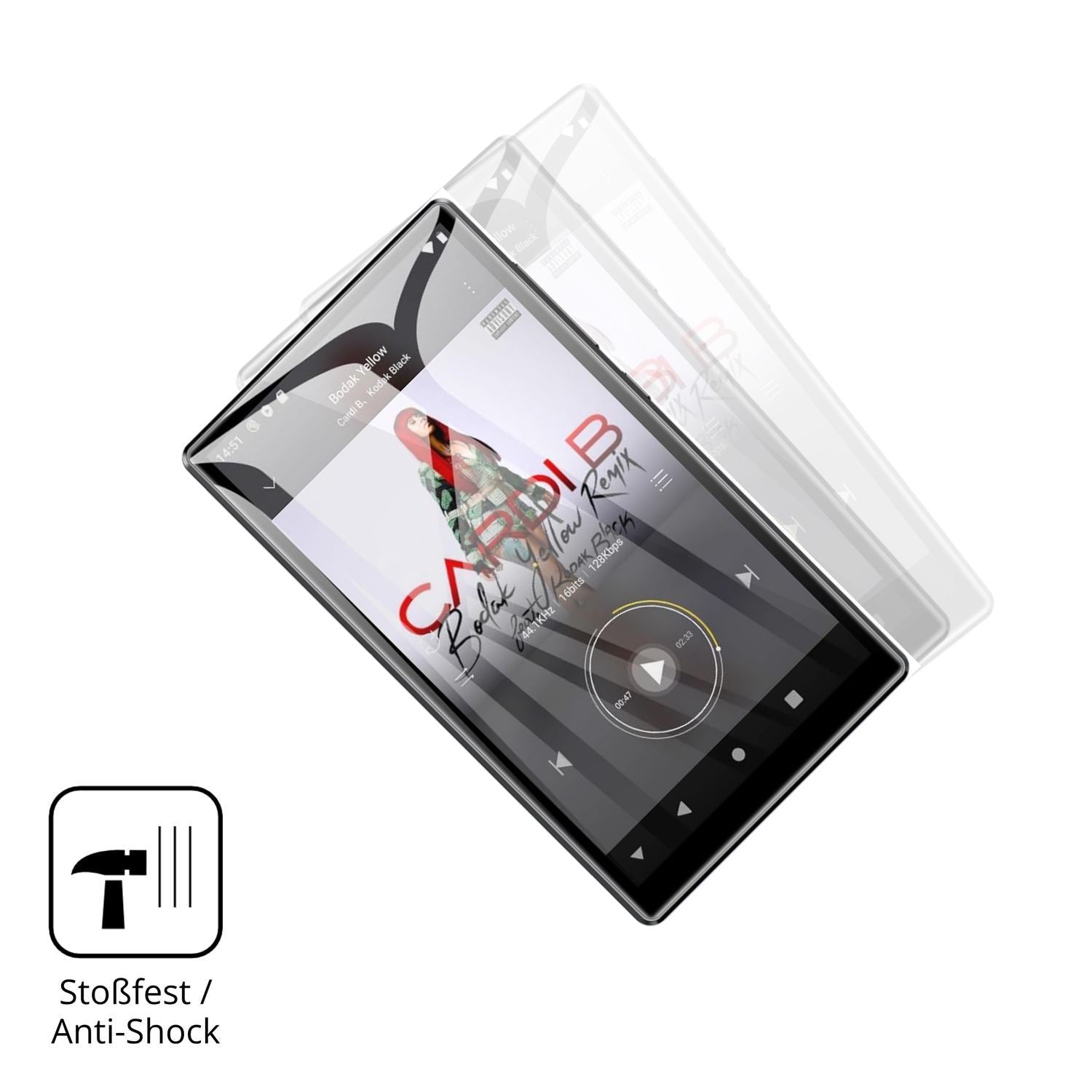 2x 3D Full Cover Schutzfolie für Diofox M10 MP3-Pl (4)