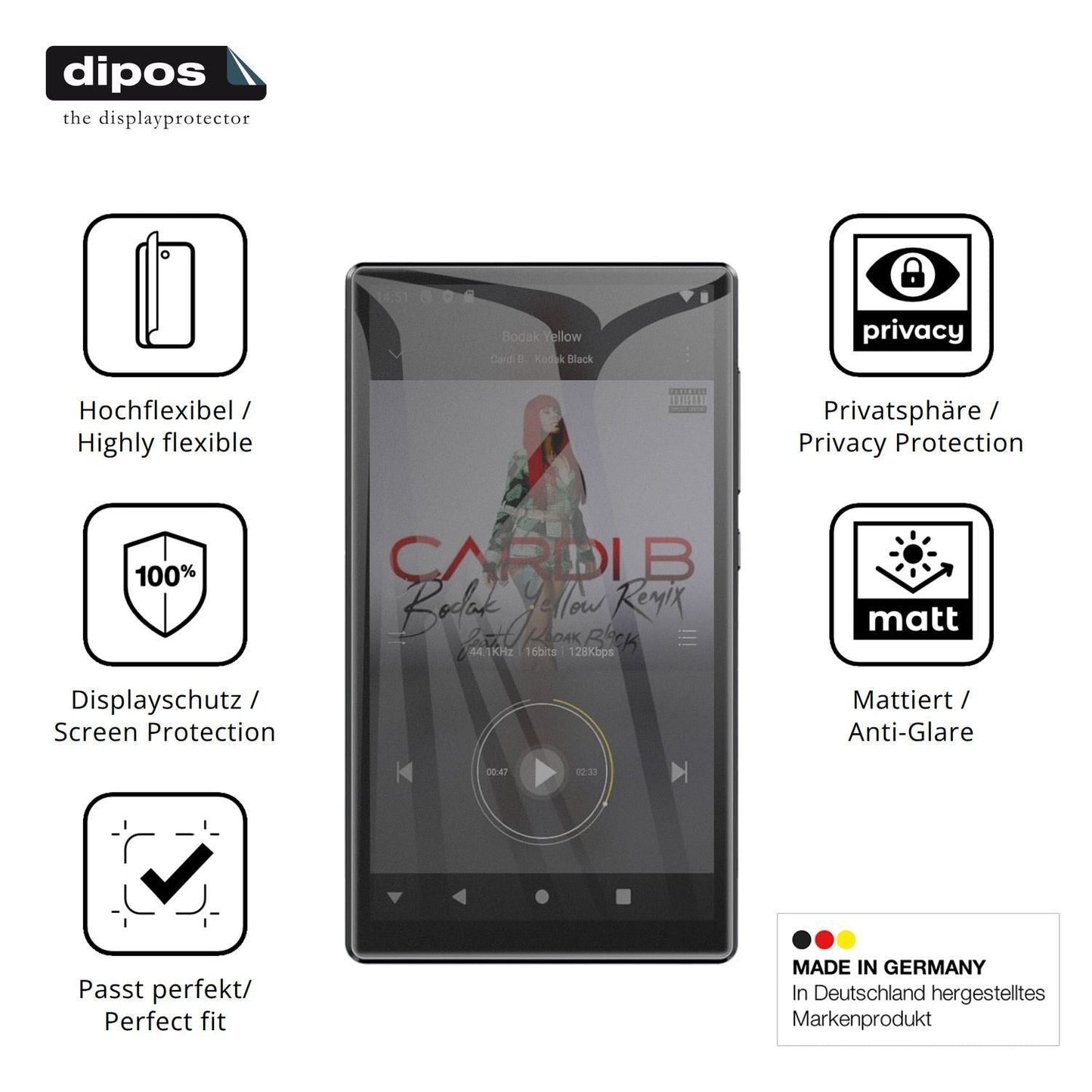 Full Cover Privacy Blickschutzfolie für Diofox M10 (5)