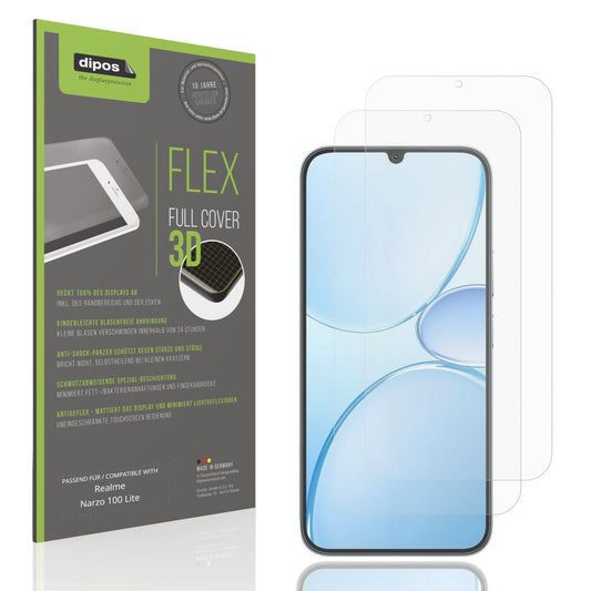 2x Full Cover Schutzfolie matt für Realme Narzo 10 (1)
