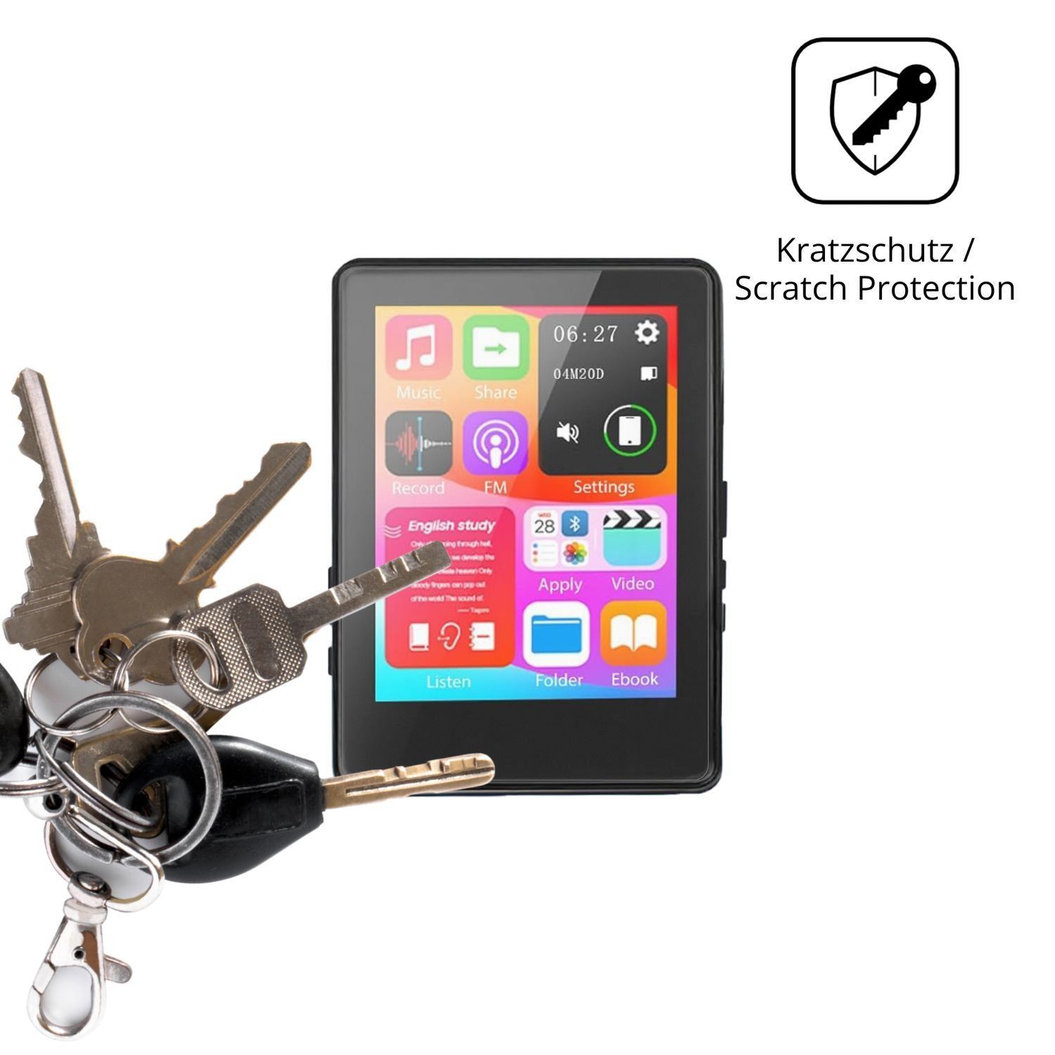 4x Schutzfolie matt für Taichaeu D6 MP3-Player Dis (4)