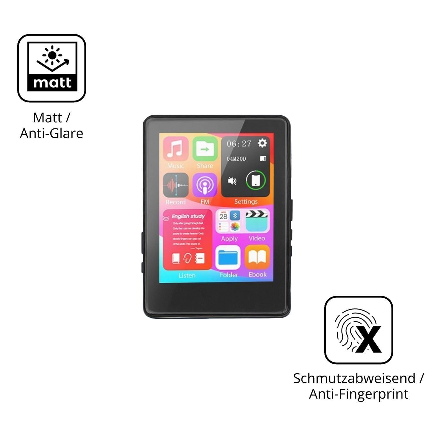 4x Schutzfolie matt für Taichaeu D6 MP3-Player Dis (5)