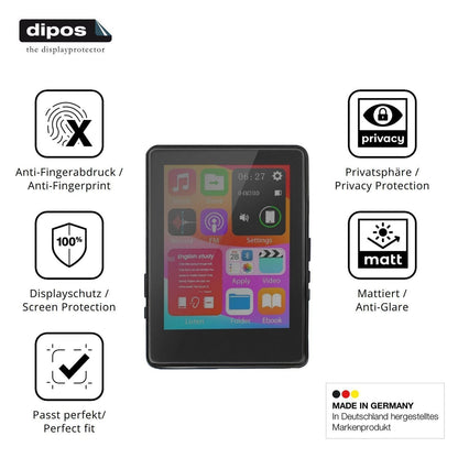 Blickschutzfolie für Taichaeu D6 MP3-Player matt S (5)