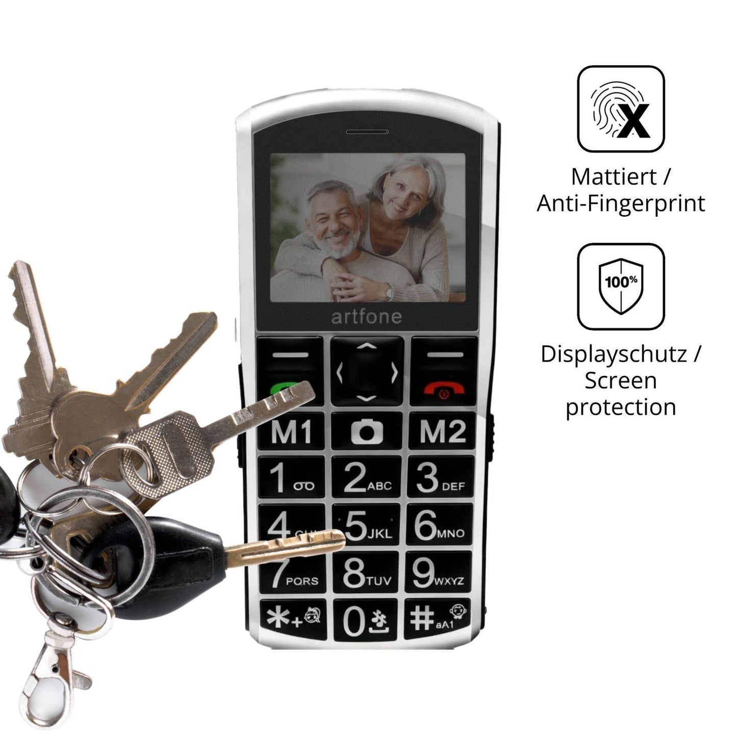 Blickschutzfolie für Artfone A400 Pro 4G matt Schu (3)
