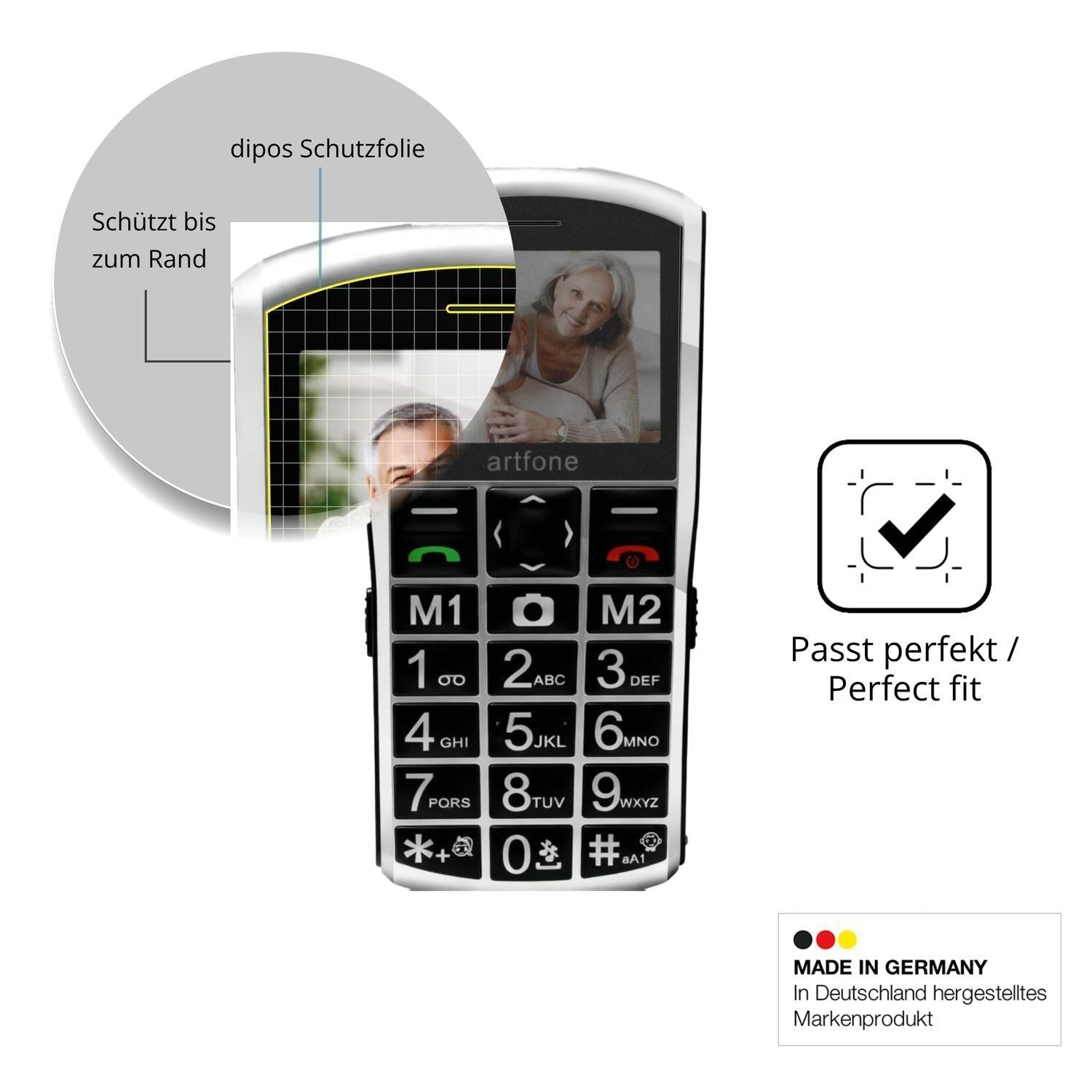 Blickschutzfolie für Artfone A400 Pro 4G matt Schu (4)