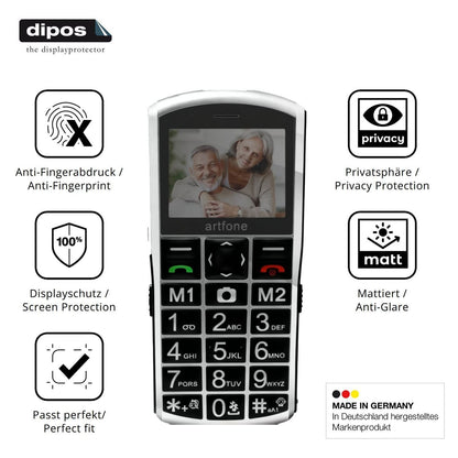 Blickschutzfolie für Artfone A400 Pro 4G matt Schu (5)