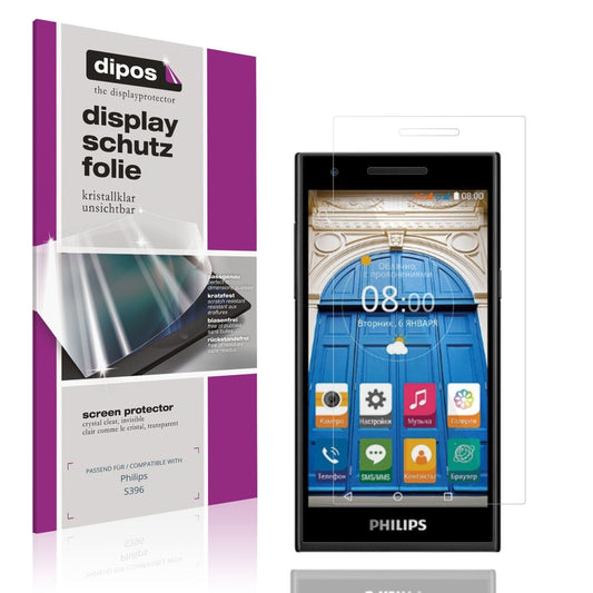 4x Schutzfolie klar für Philips S396 Display-Schut (1)