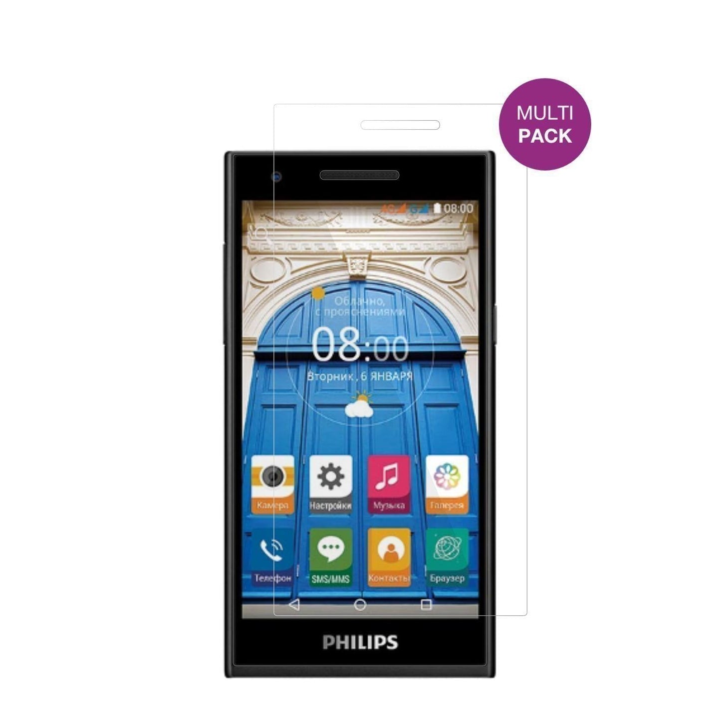4x Schutzfolie klar für Philips S396 Display-Schut (2)