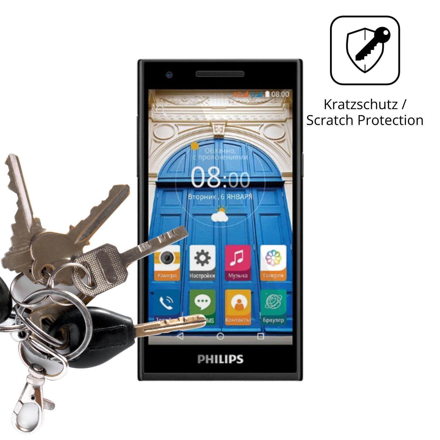 4x Schutzfolie klar für Philips S396 Display-Schut (4)