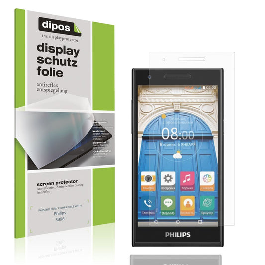 4x Schutzfolie matt für Philips S396 Display-Schut (1)