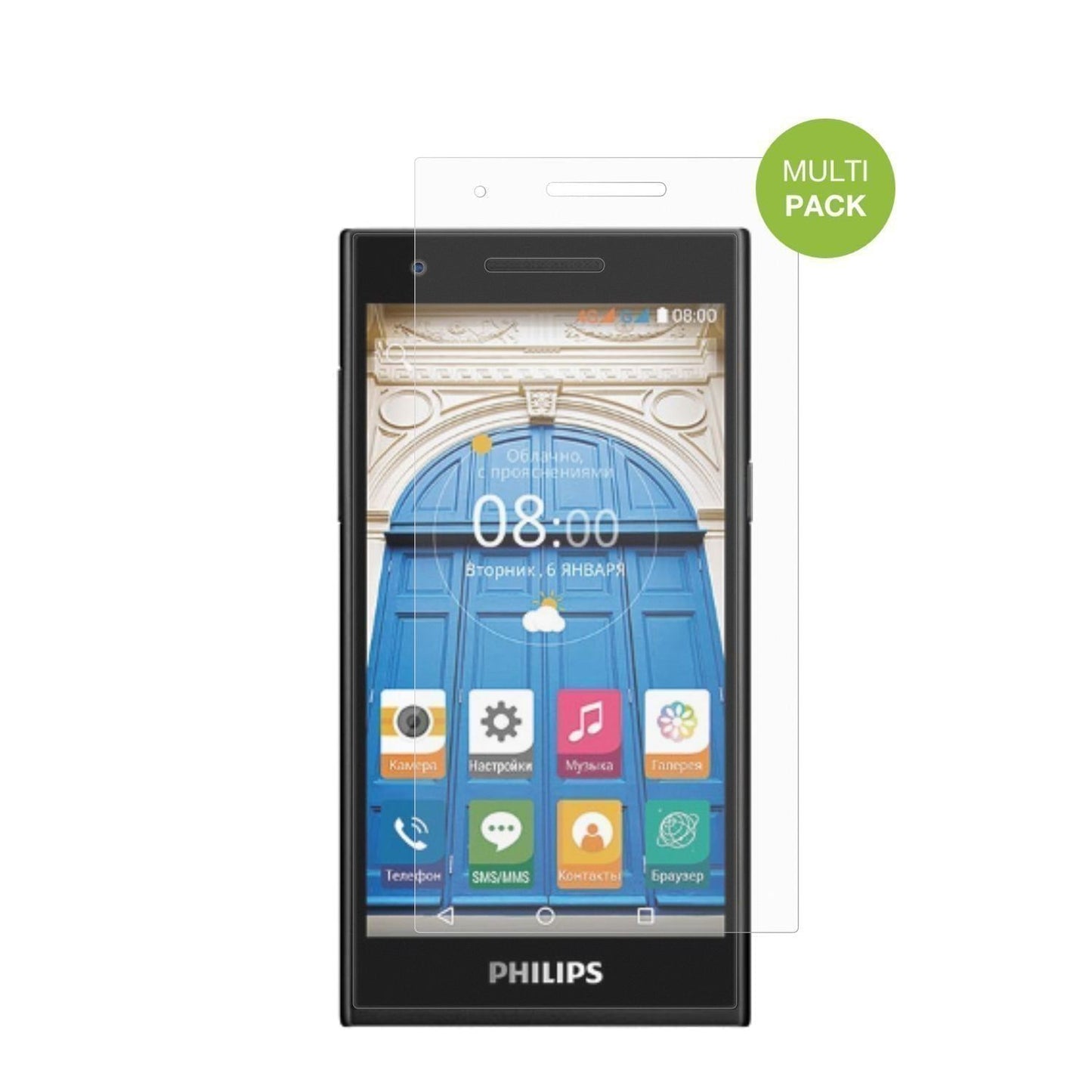4x Schutzfolie matt für Philips S396 Display-Schut (2)