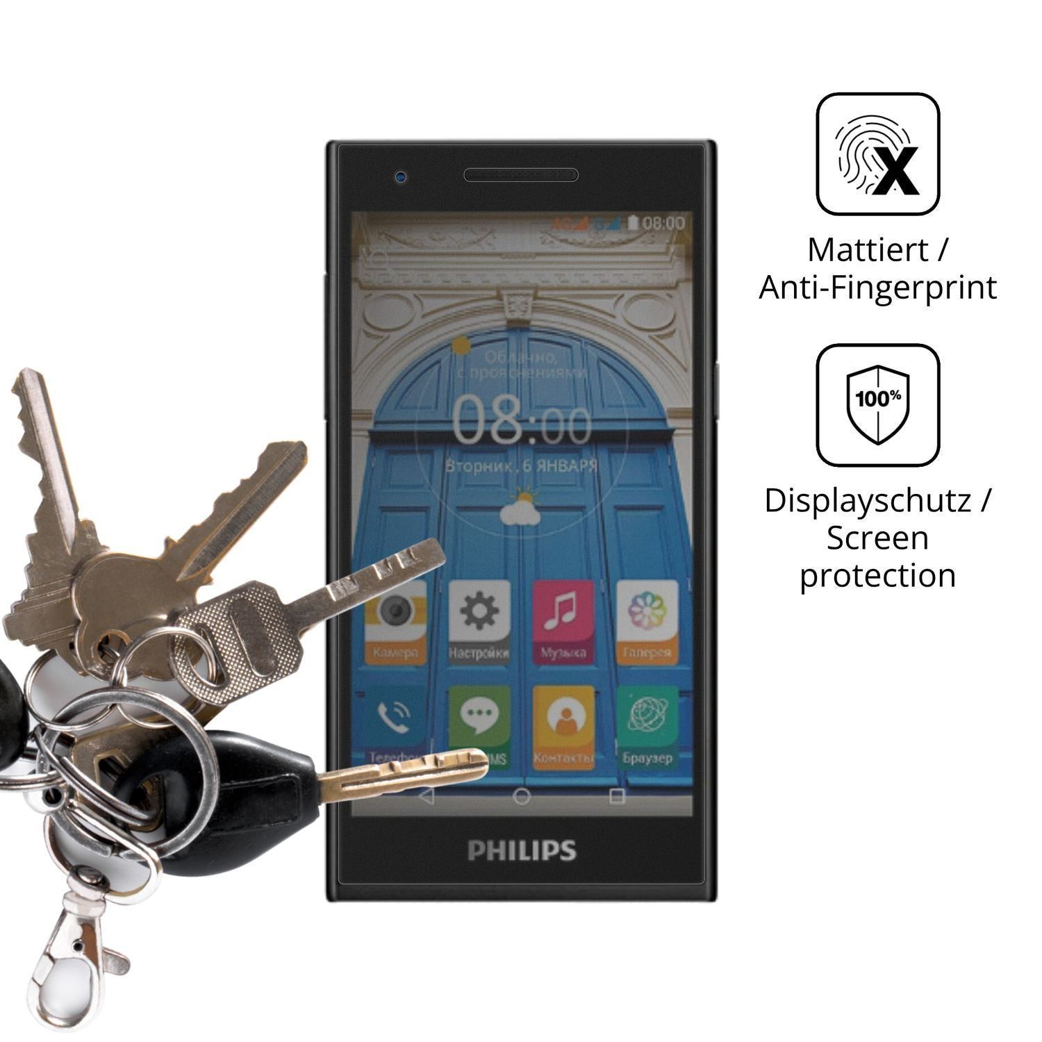Blickschutzfolie für Philips S396 matt Schutzfolie (3)