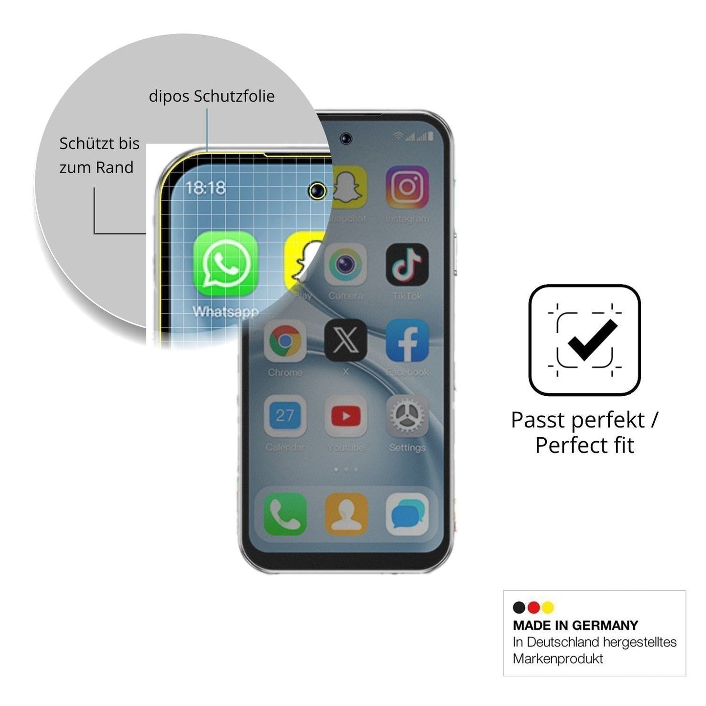 Blickschutzfolie für viqee A19PRO Mini-Smartphone  (4)