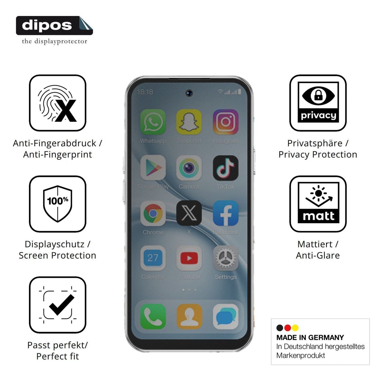 Blickschutzfolie für viqee A19PRO Mini-Smartphone  (5)