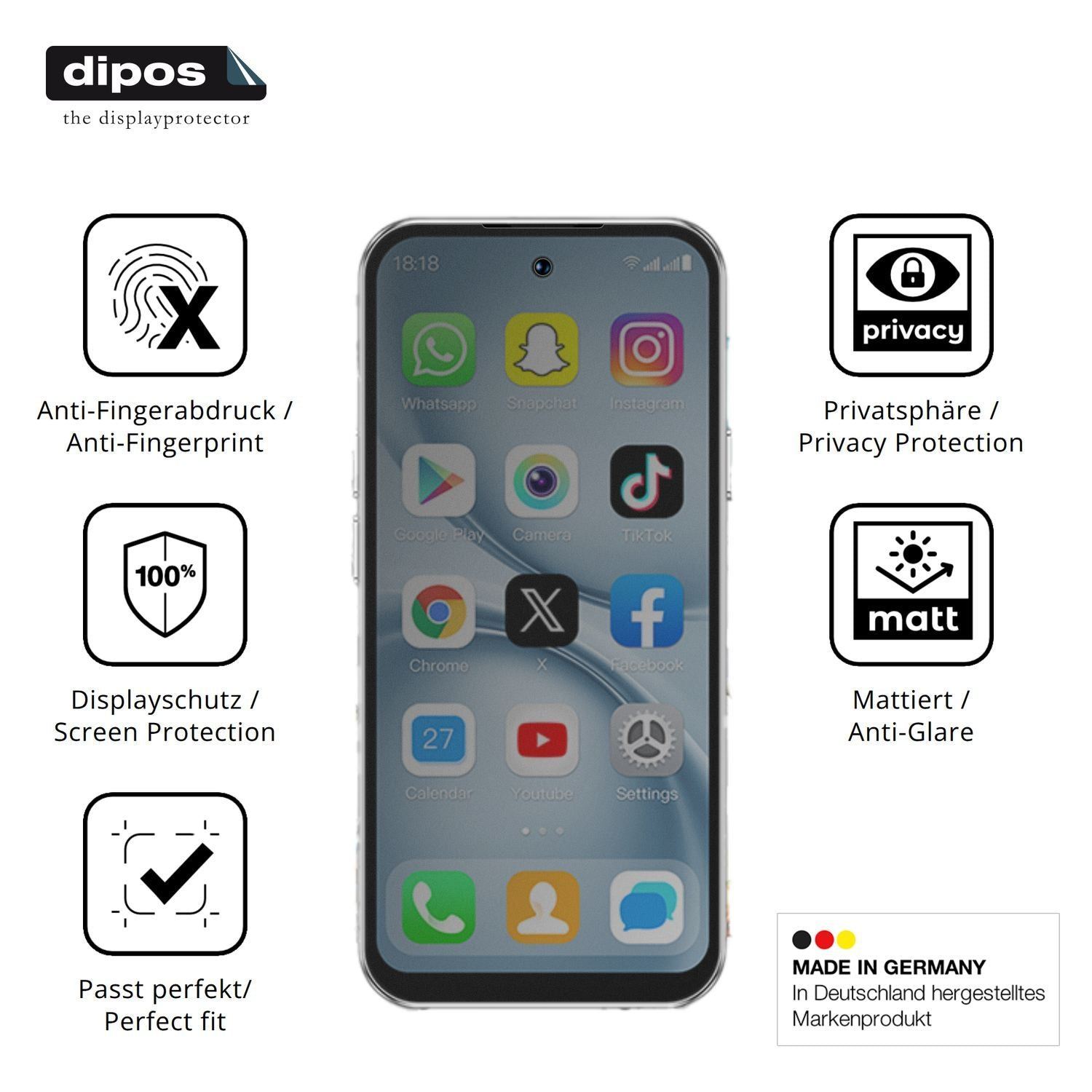 Blickschutzfolie für viqee A19PRO Mini-Smartphone  (5)