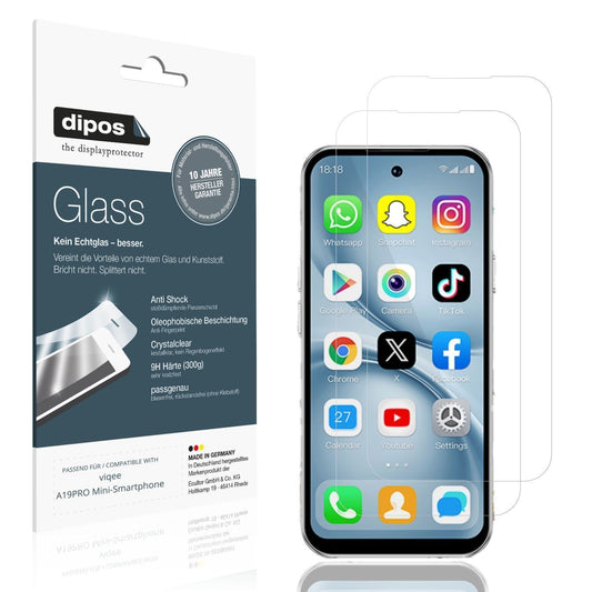 2x 9H Schutzfolie für viqee A19PRO Mini-Smartphone (1)