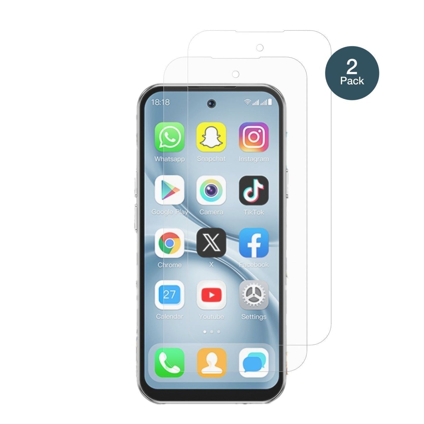 2x 9H Schutzfolie matt für viqee A19PRO Mini-Smart (2)