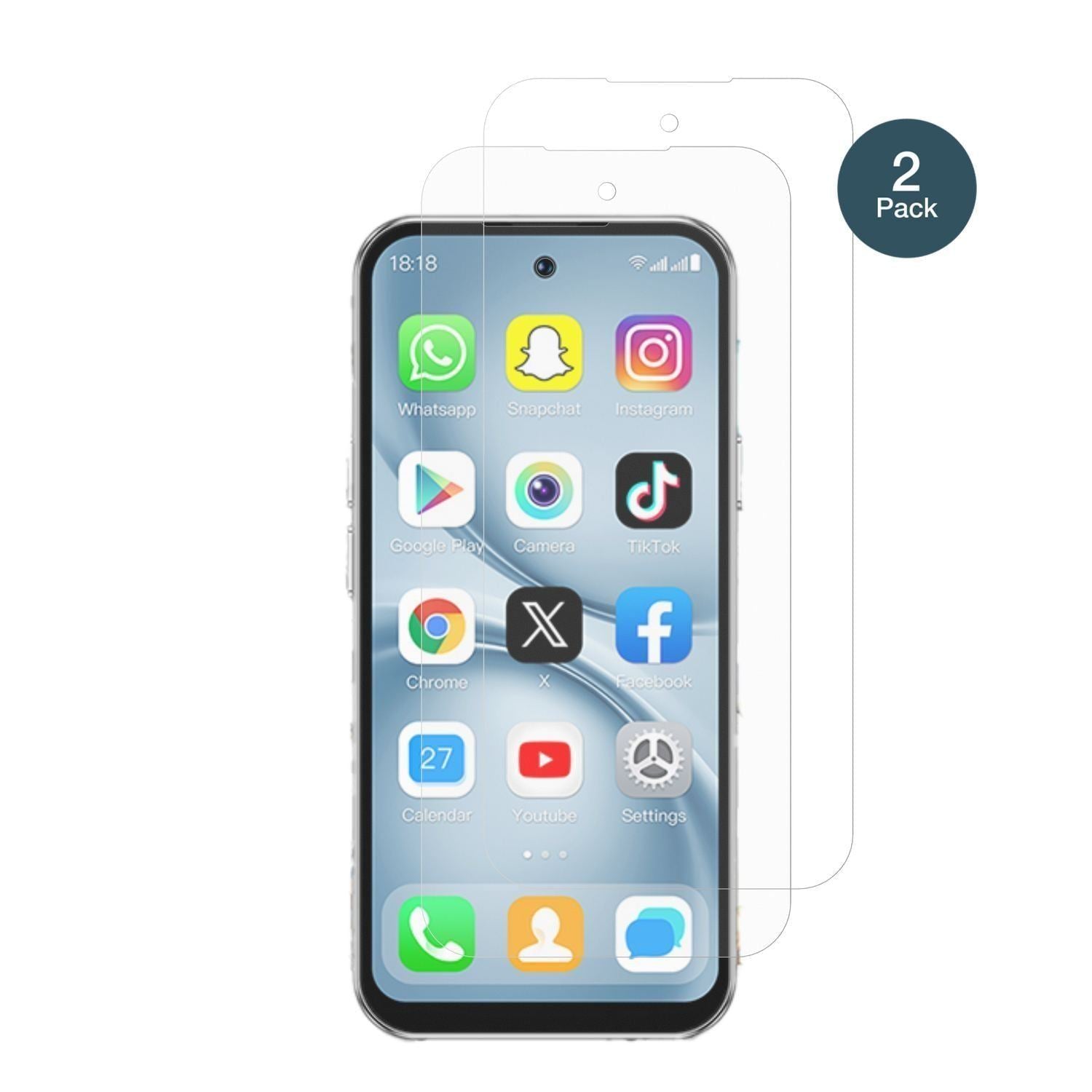 2x 9H Schutzfolie matt für viqee A19PRO Mini-Smart (2)