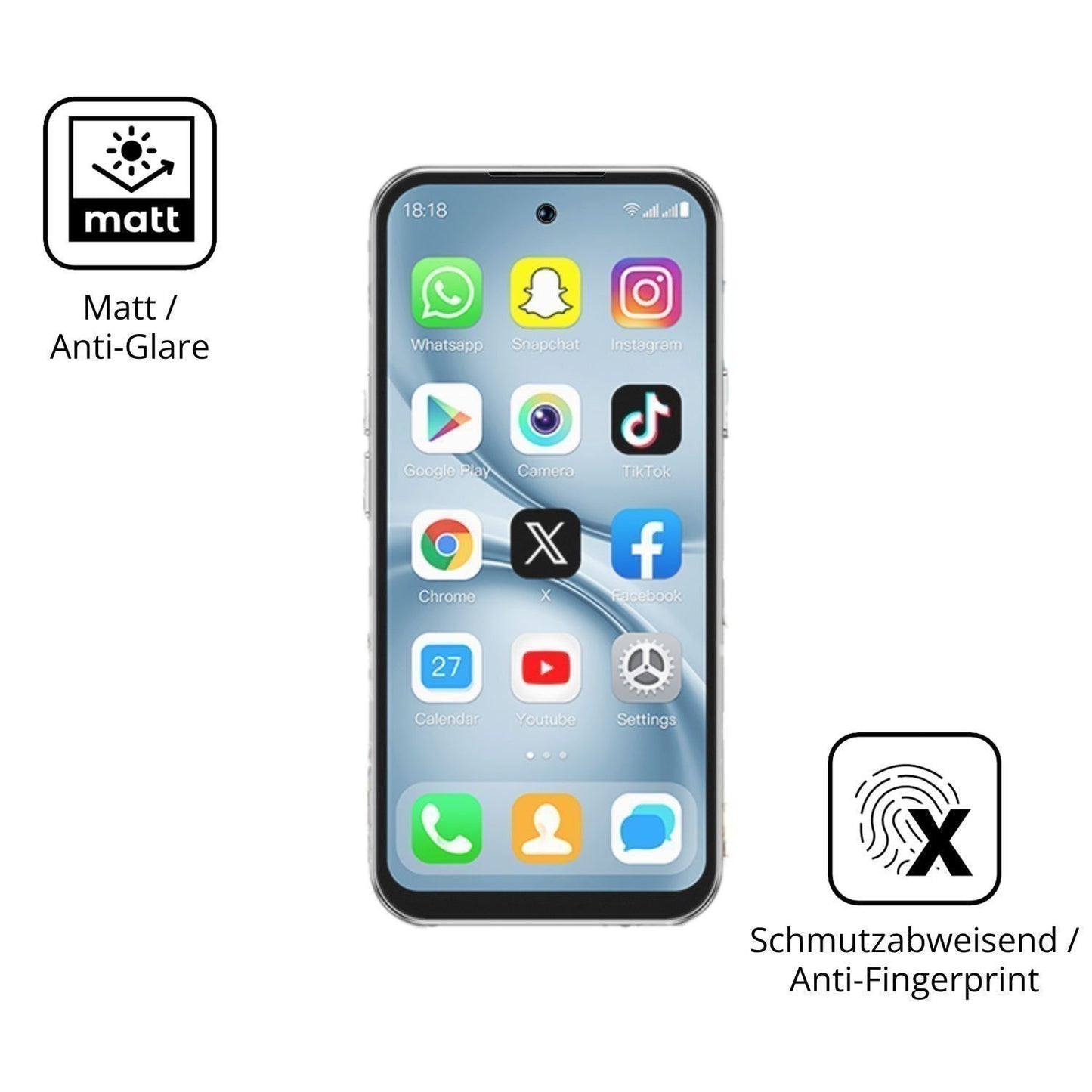 2x 9H Schutzfolie matt für viqee A19PRO Mini-Smart (5)