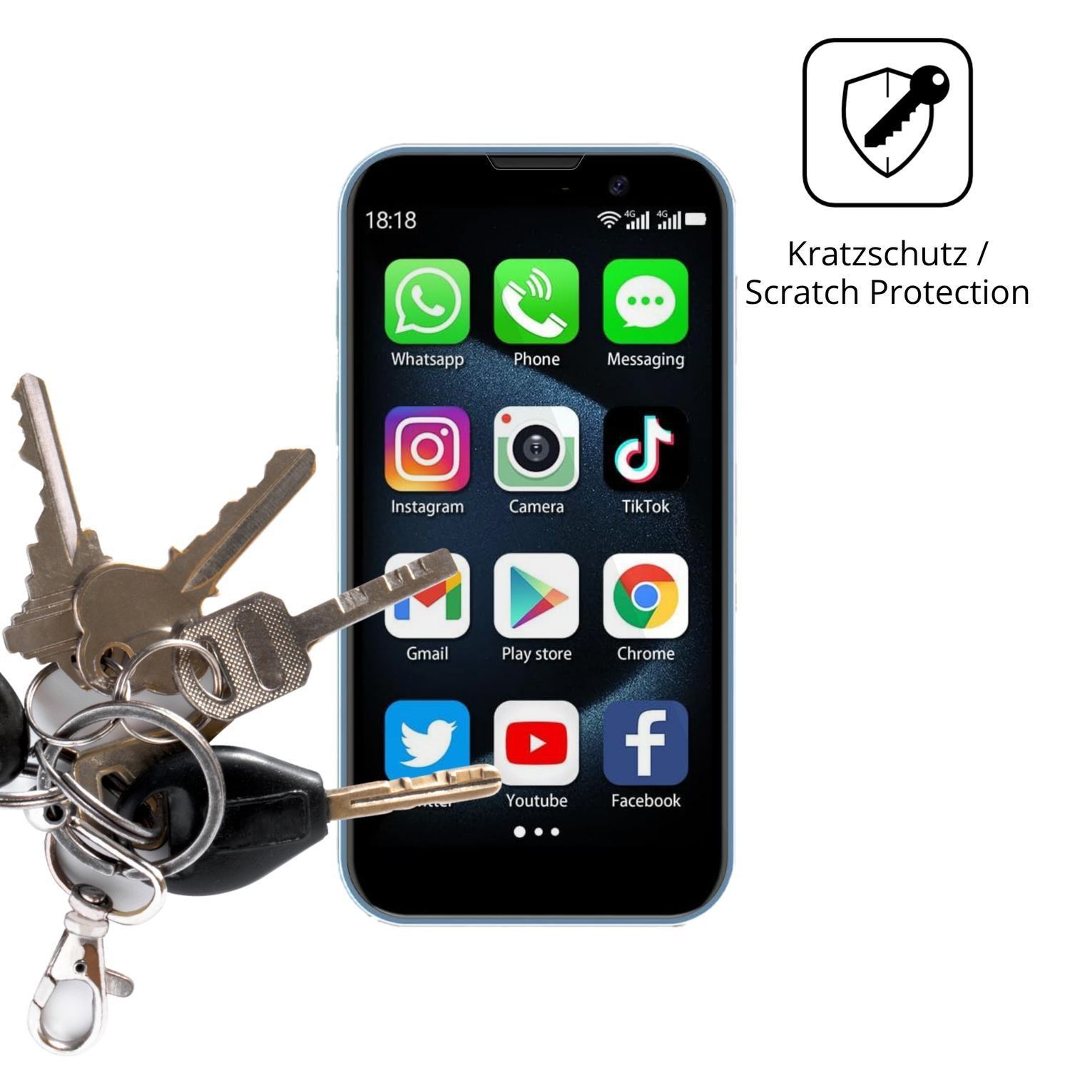 4x Schutzfolie klar für BLKE S 18 Pro Mini-Smartph (4)