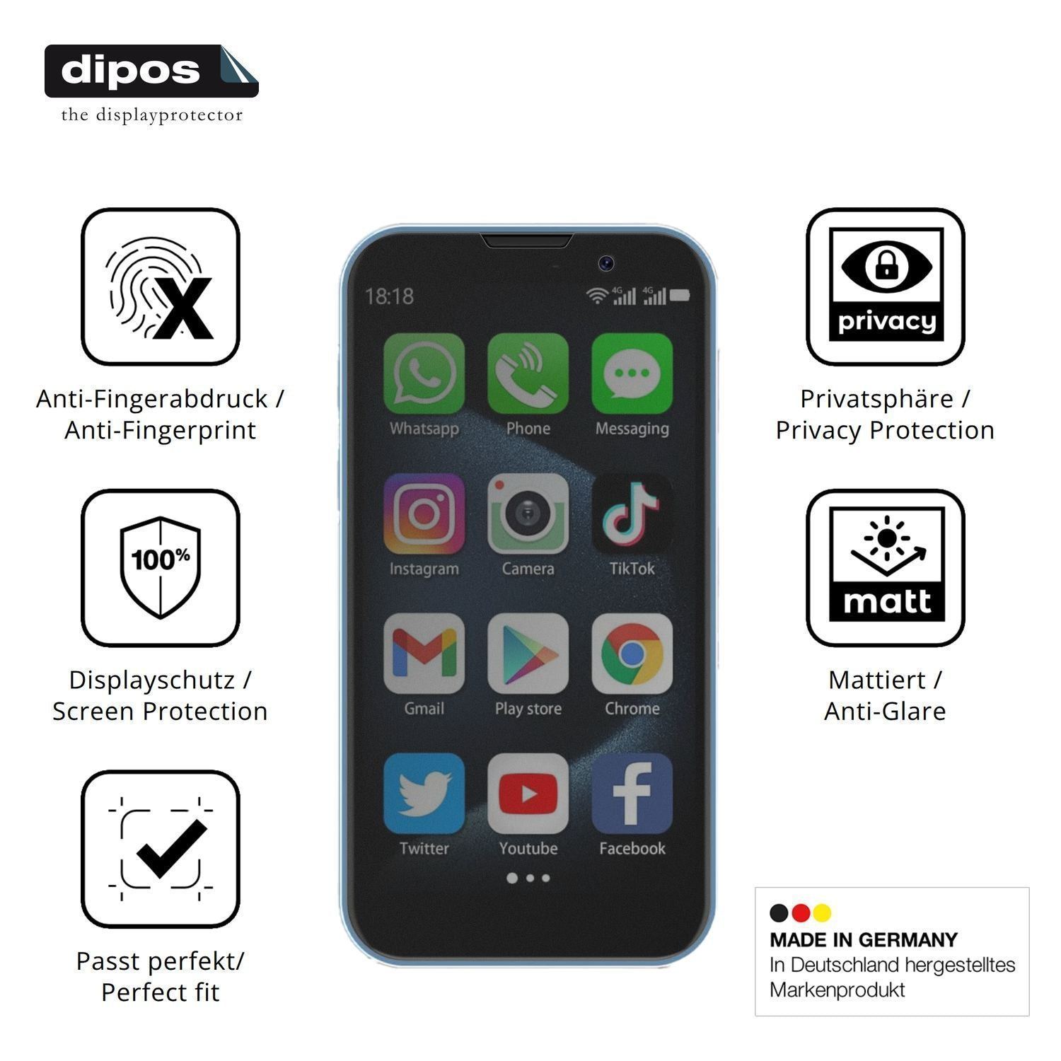 Blickschutzfolie für BLKE S 18 Pro Mini-Smartphone (5)
