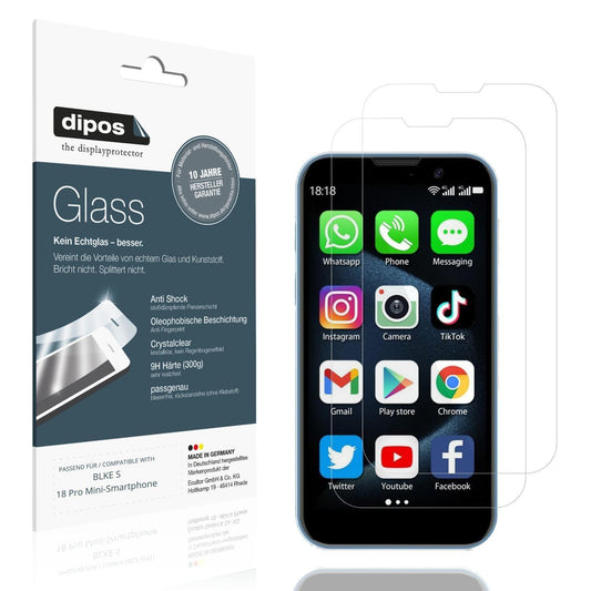 2x 9H Schutzfolie für BLKE S 18 Pro Mini-Smartphon (1)