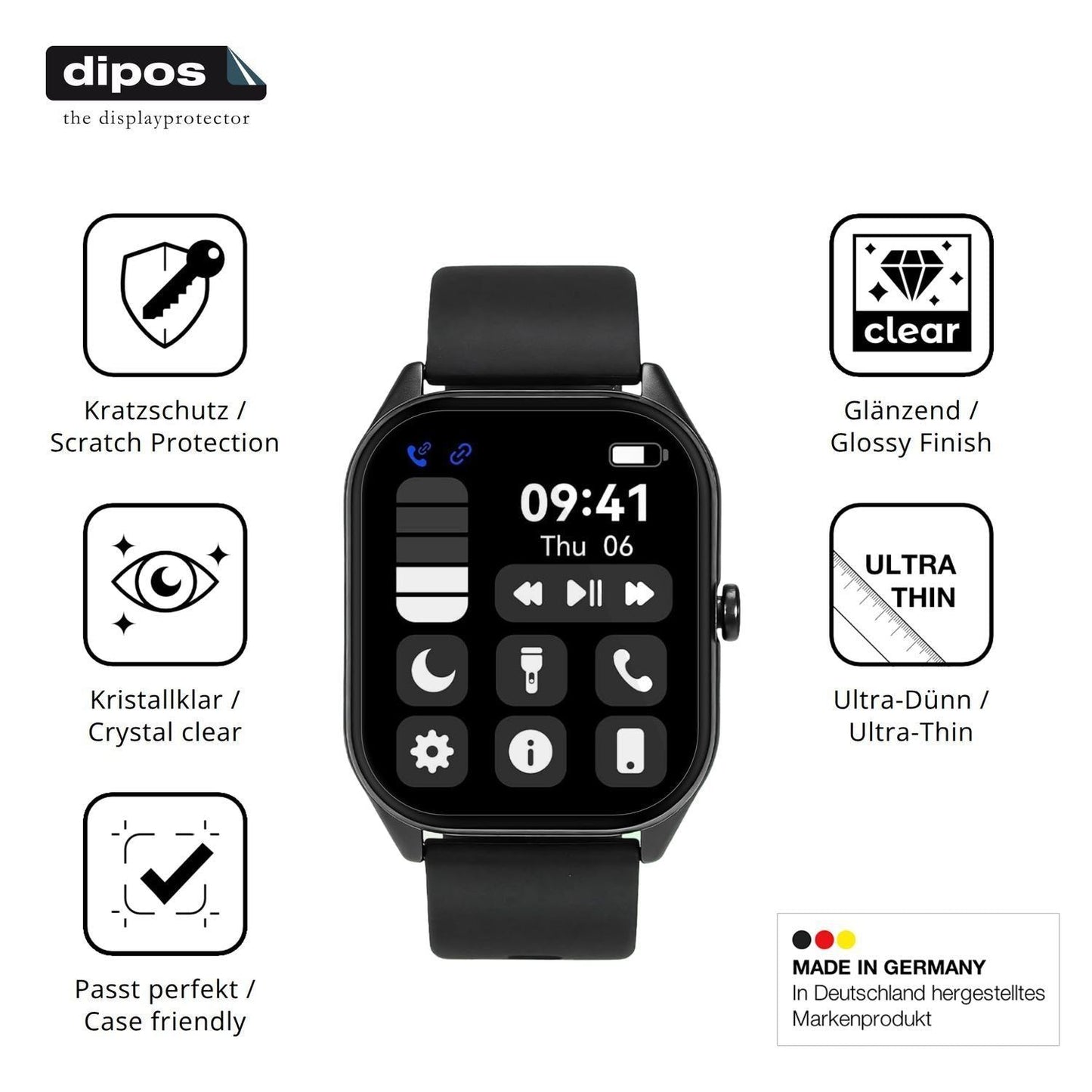 6x Schutzfolie klar für Rainpal T13 Display-Schutz (7)