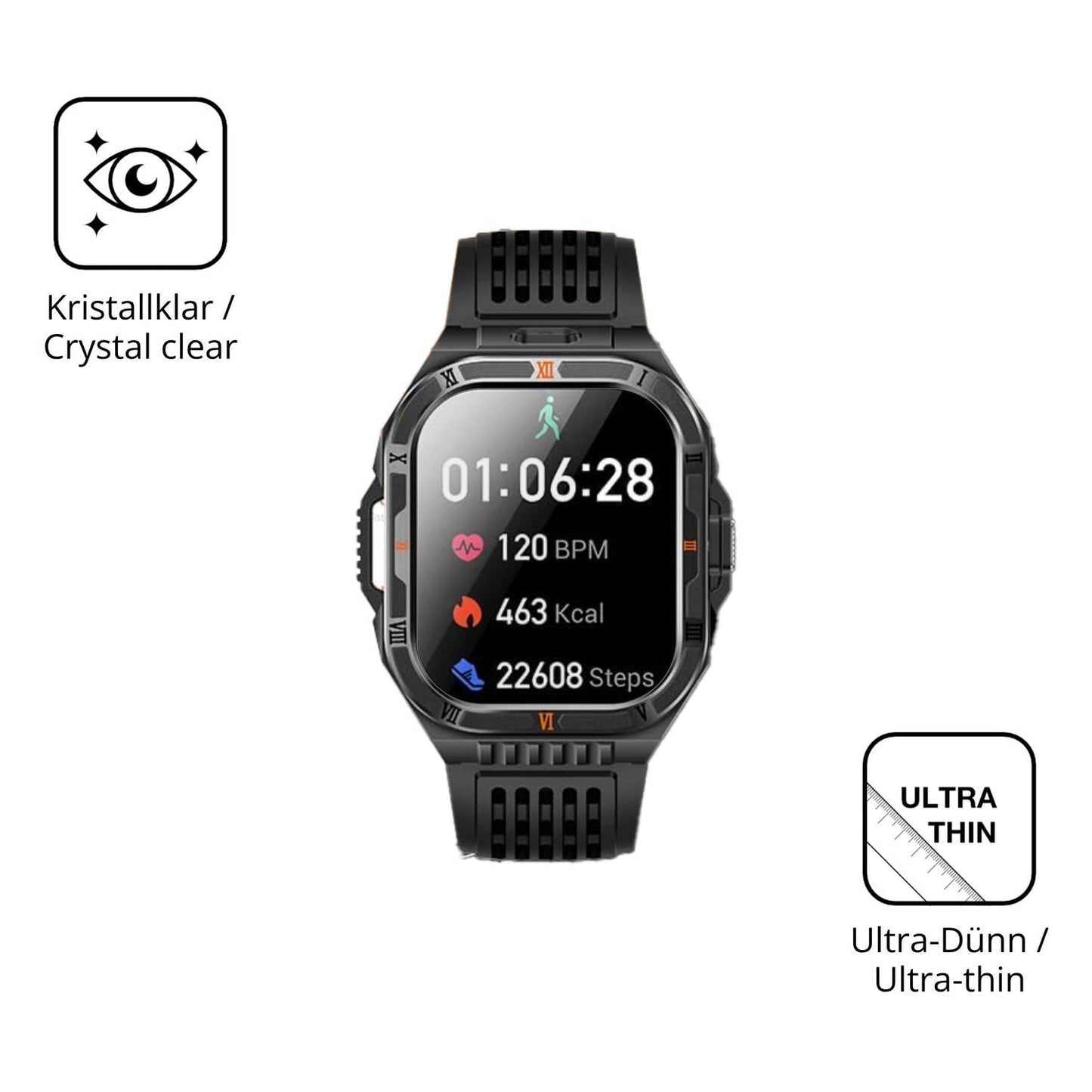 6x Schutzfolie klar für Lgnitek HT38 Display-Schut (5)