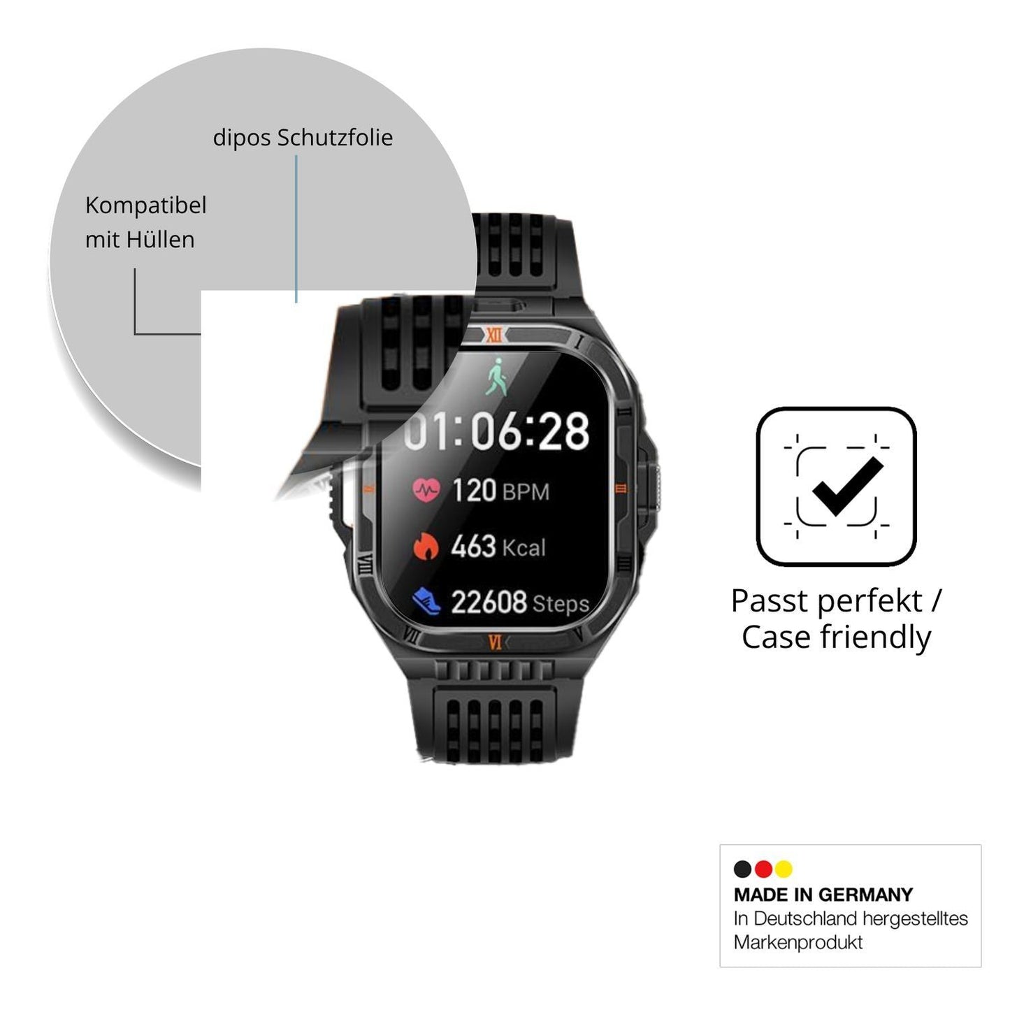 6x Schutzfolie klar für Lgnitek HT38 Display-Schut (6)