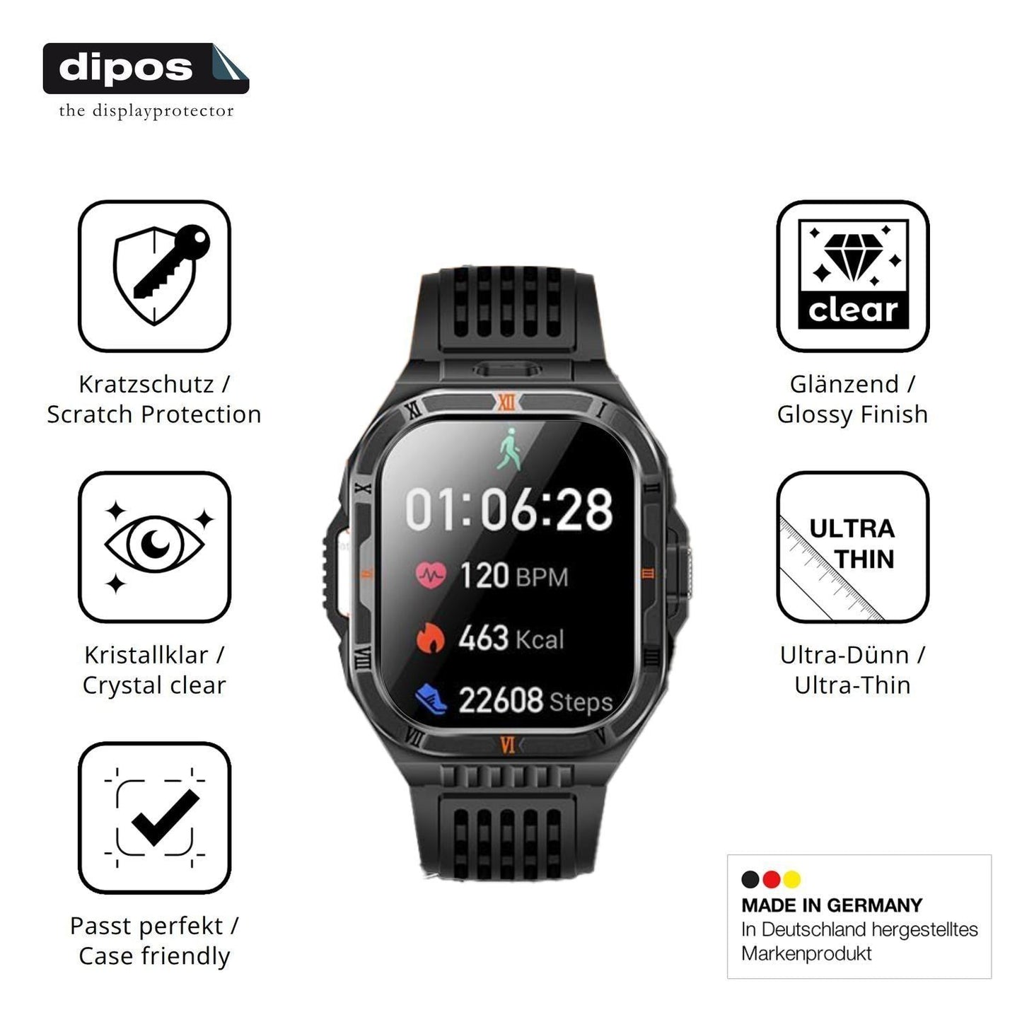 6x Schutzfolie klar für Lgnitek HT38 Display-Schut (7)
