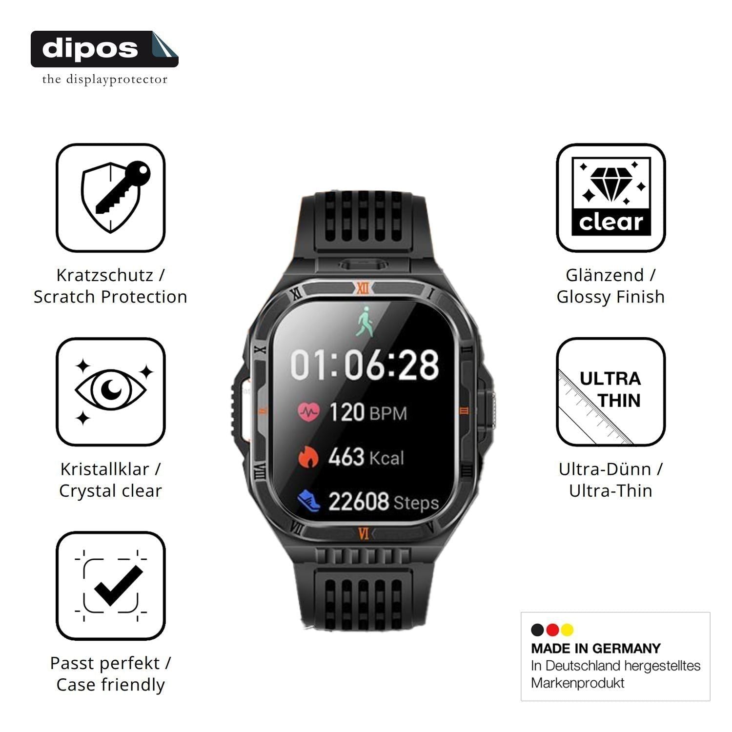 6x Schutzfolie klar für Lgnitek HT38 Display-Schut (7)