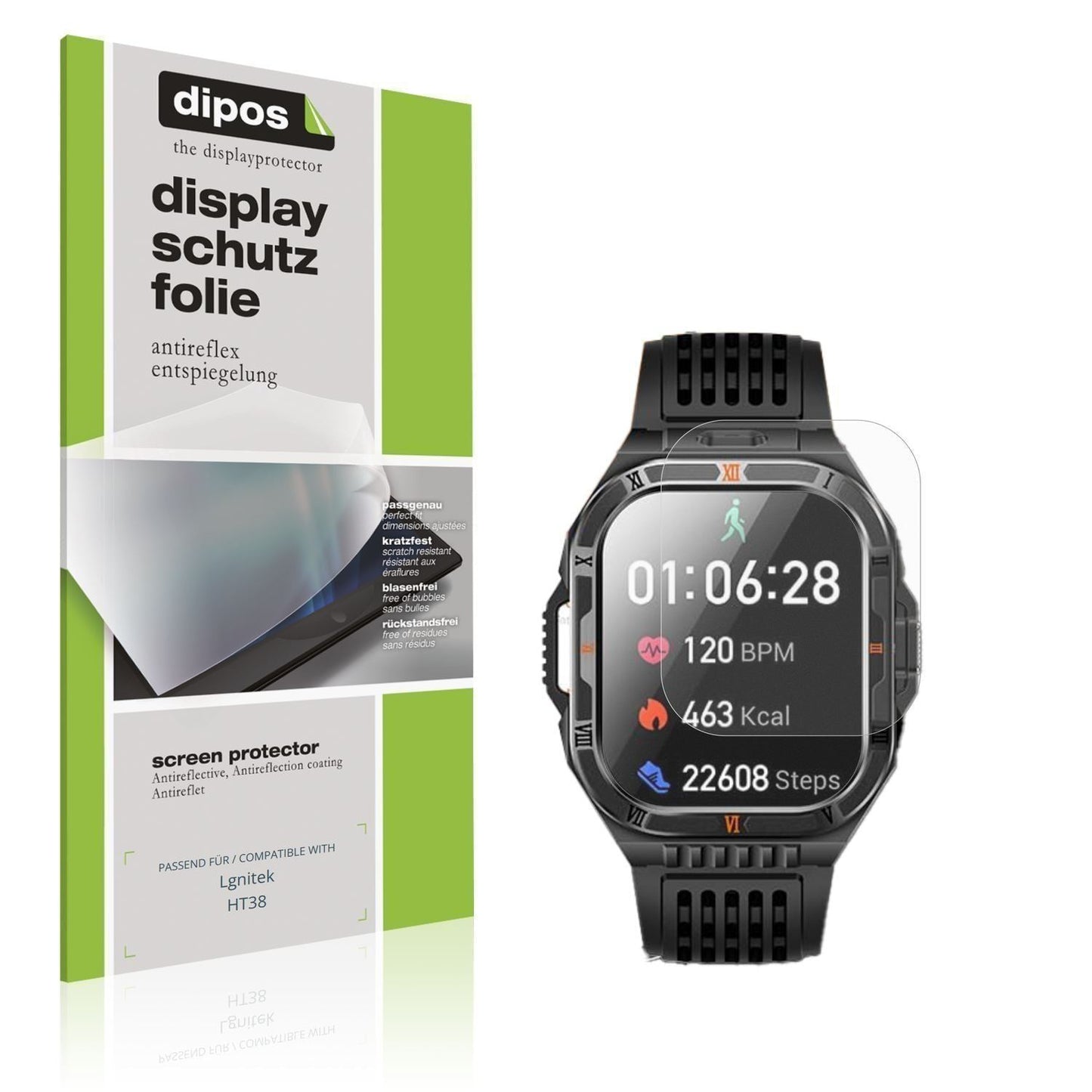 6x Schutzfolie matt für Lgnitek HT38 Display-Schut (1)