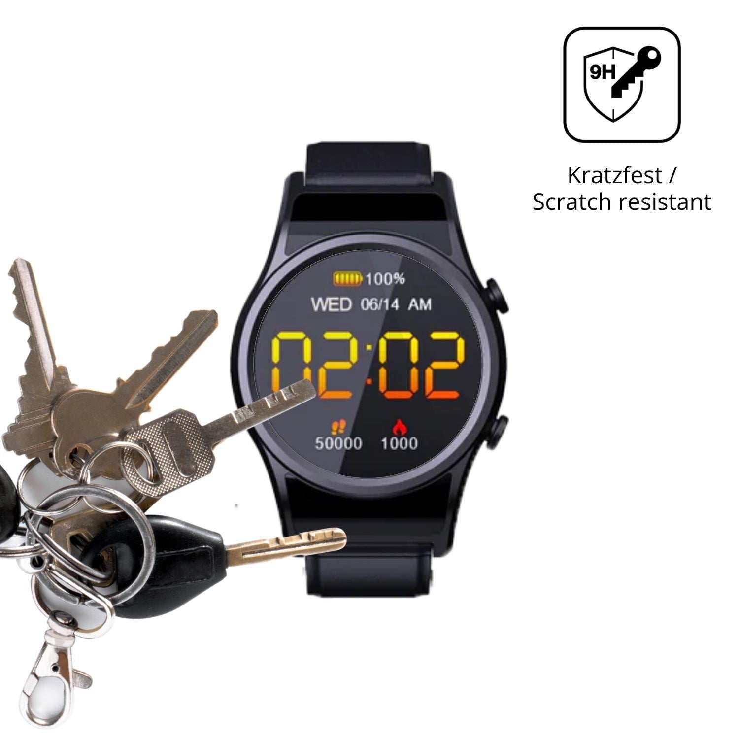 2x 9H Schutzfolie für DigiKuber FSSB 1.3 Zoll Panz (3)