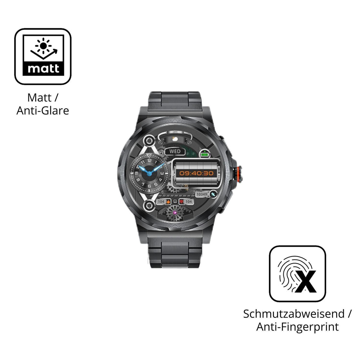 6x Schutzfolie matt für CHOOSETIME SML6 Display-Sc (5)