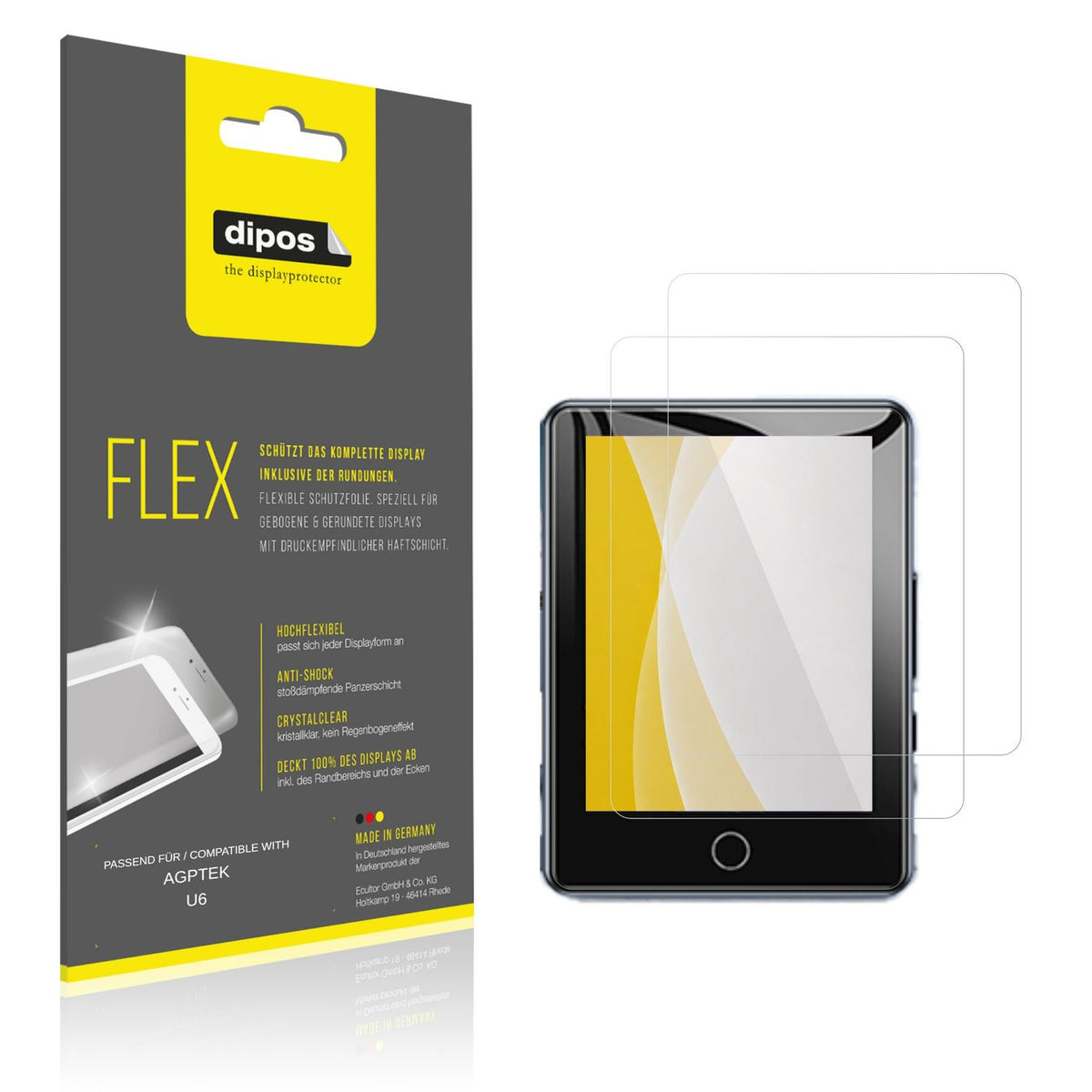 2x 3D Full Cover Schutzfolie für AGPTEK U6 (1)